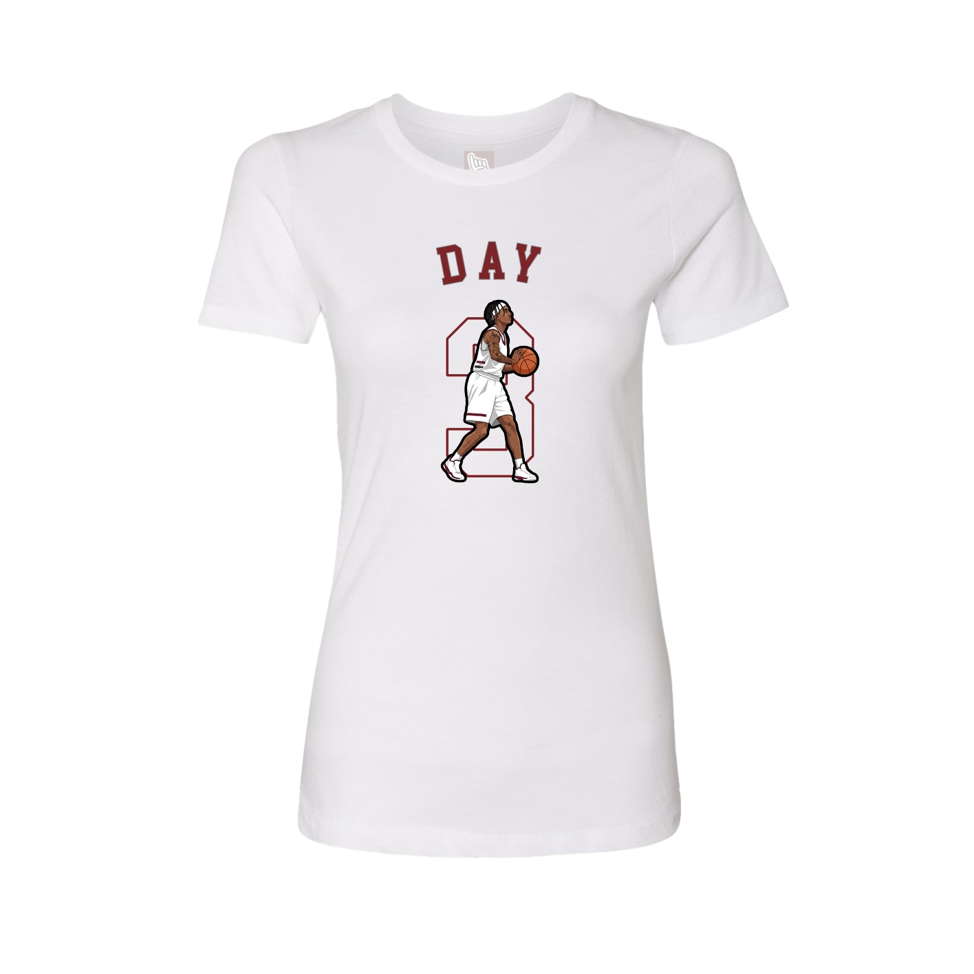 Fitted Women's Tee — Shirsey Arch in White