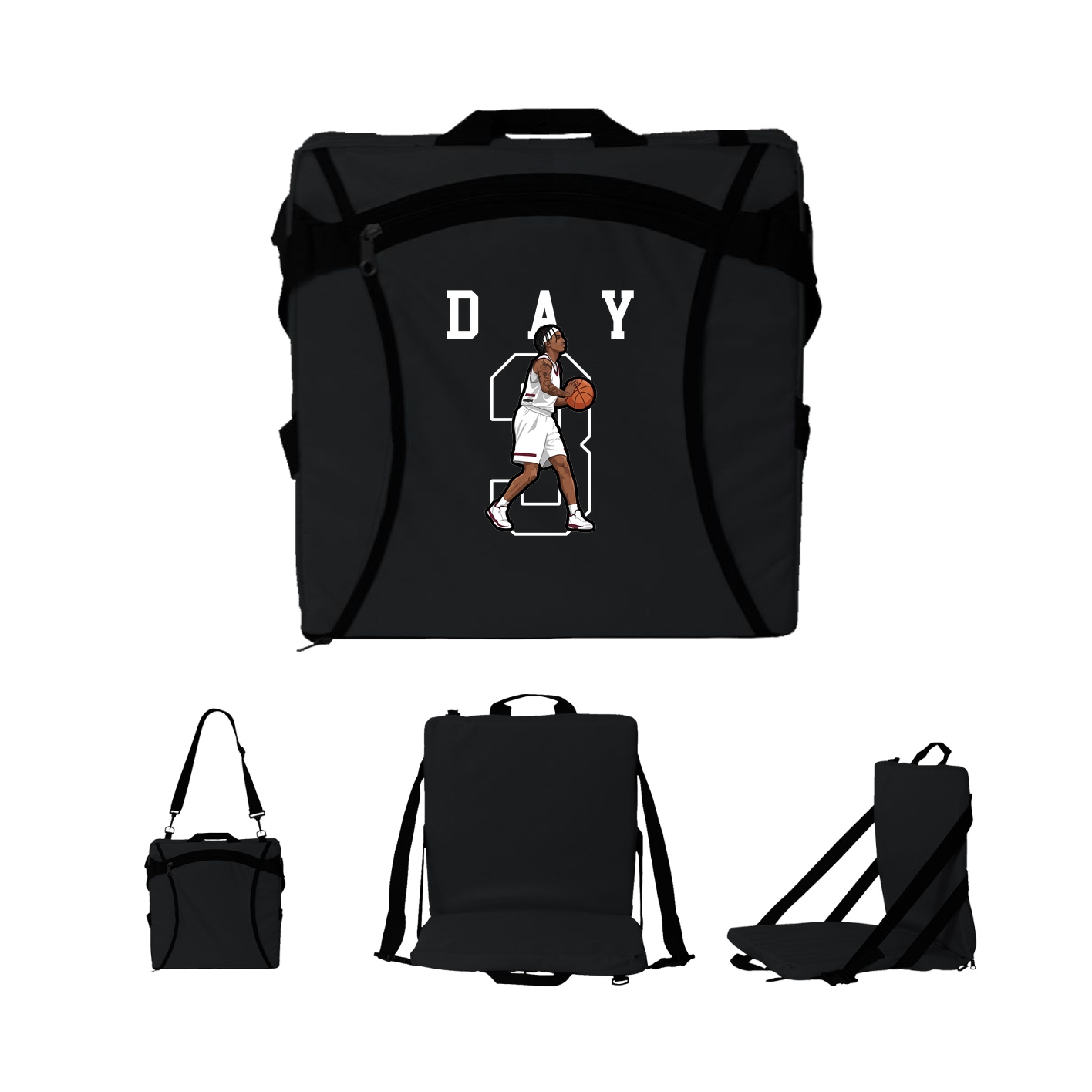 Folding Stadium Seat — Shirsey in Black