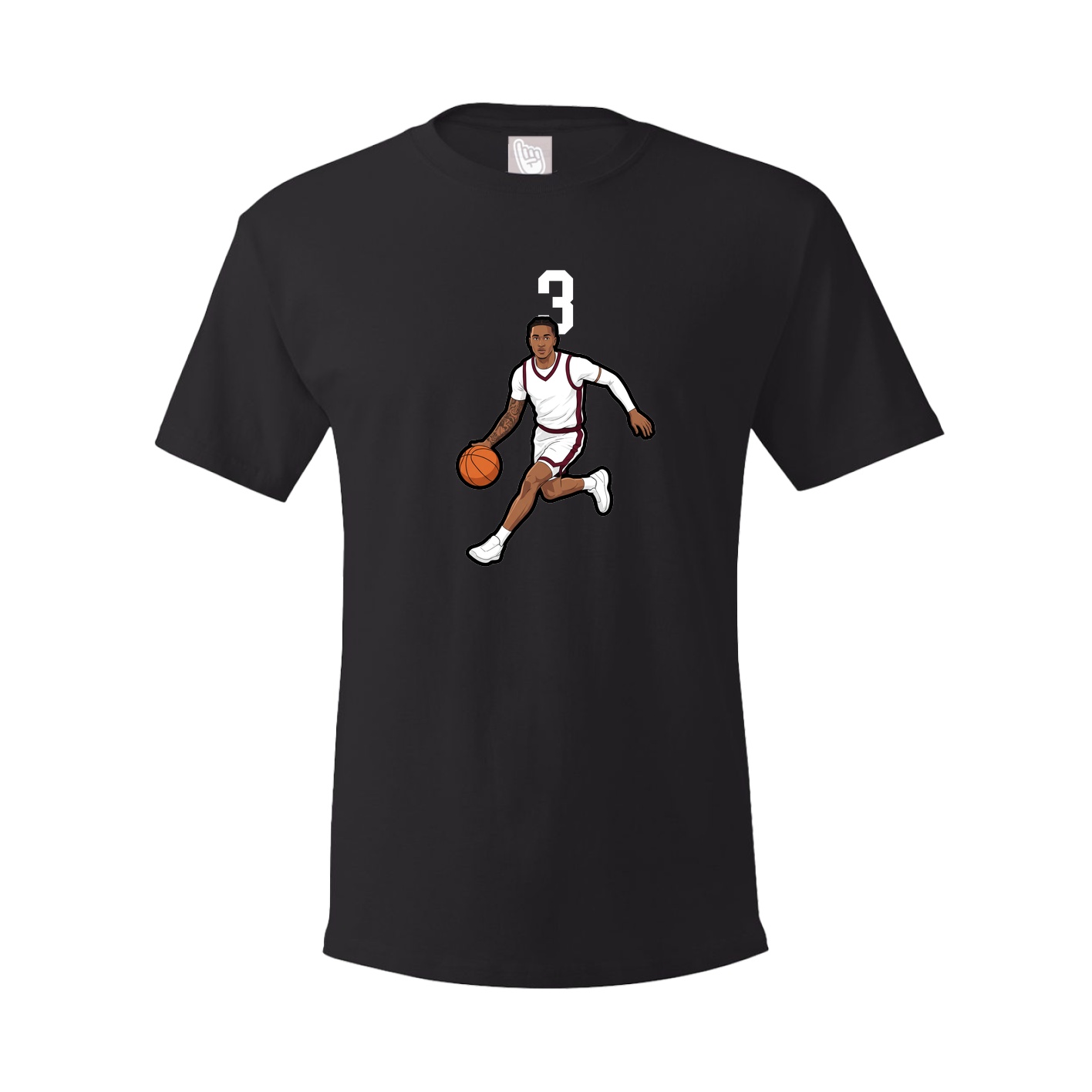 Youth Tee — Number Top in Black