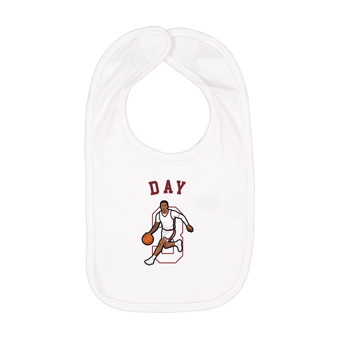 Infant Bib — Shirsey Arch in White