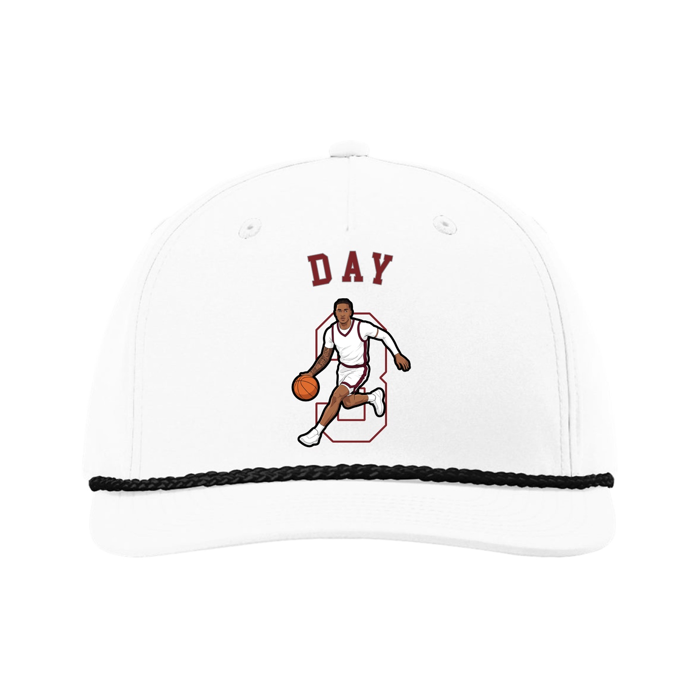 Five-Panel Classic Rope Cap — Shirsey Arch in White