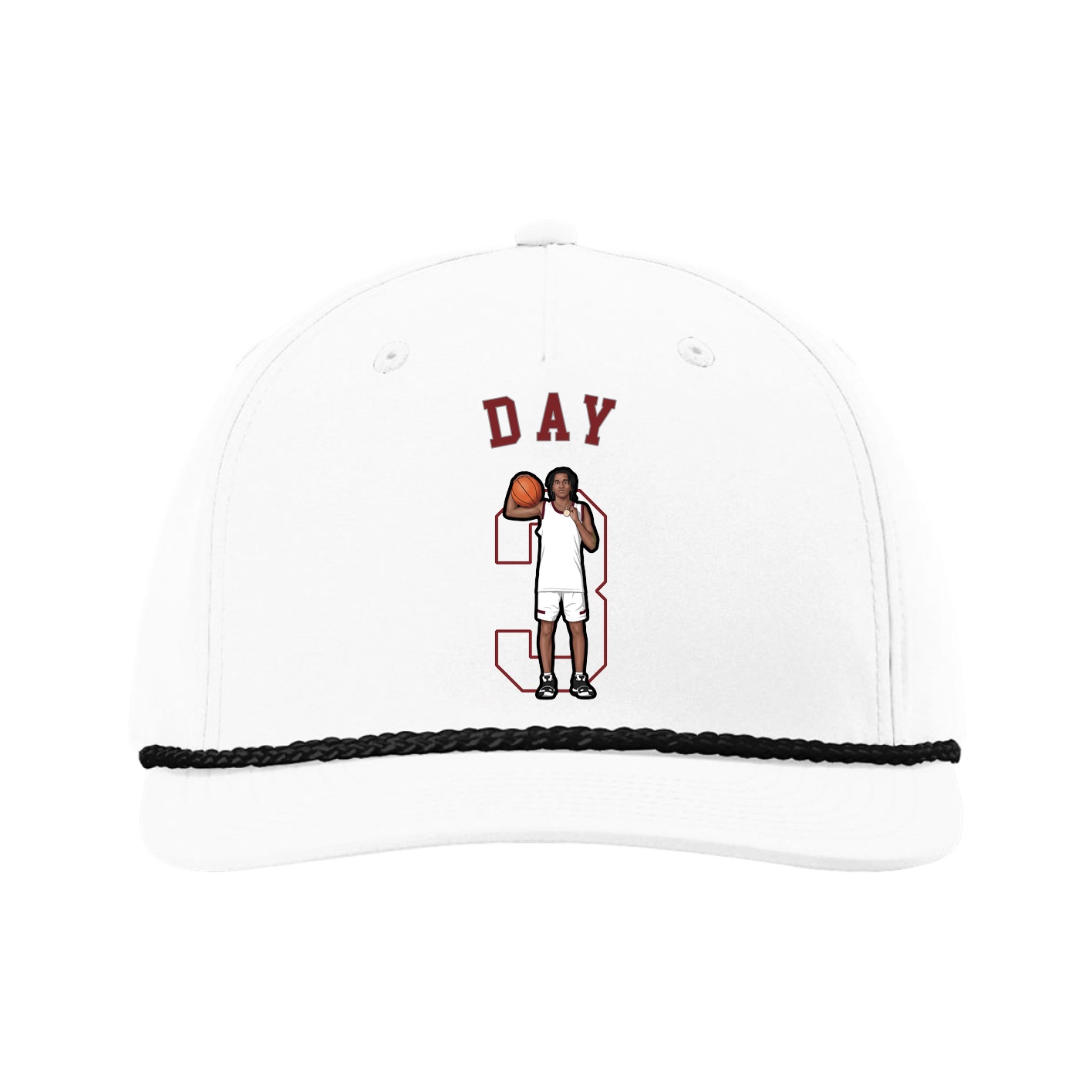 Five-Panel Classic Rope Cap — Shirsey Arch in White