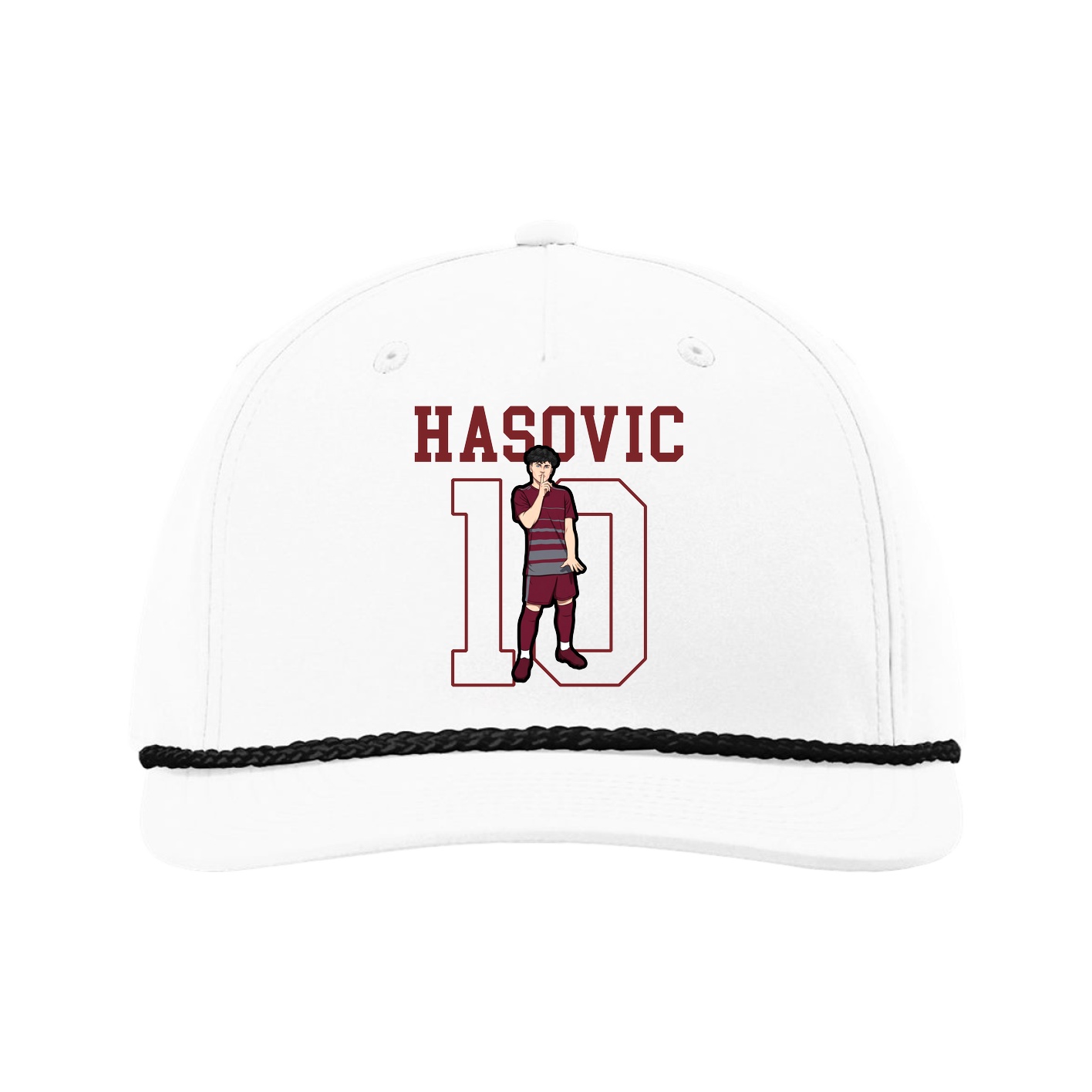 Five-Panel Classic Rope Cap — Shirsey in White