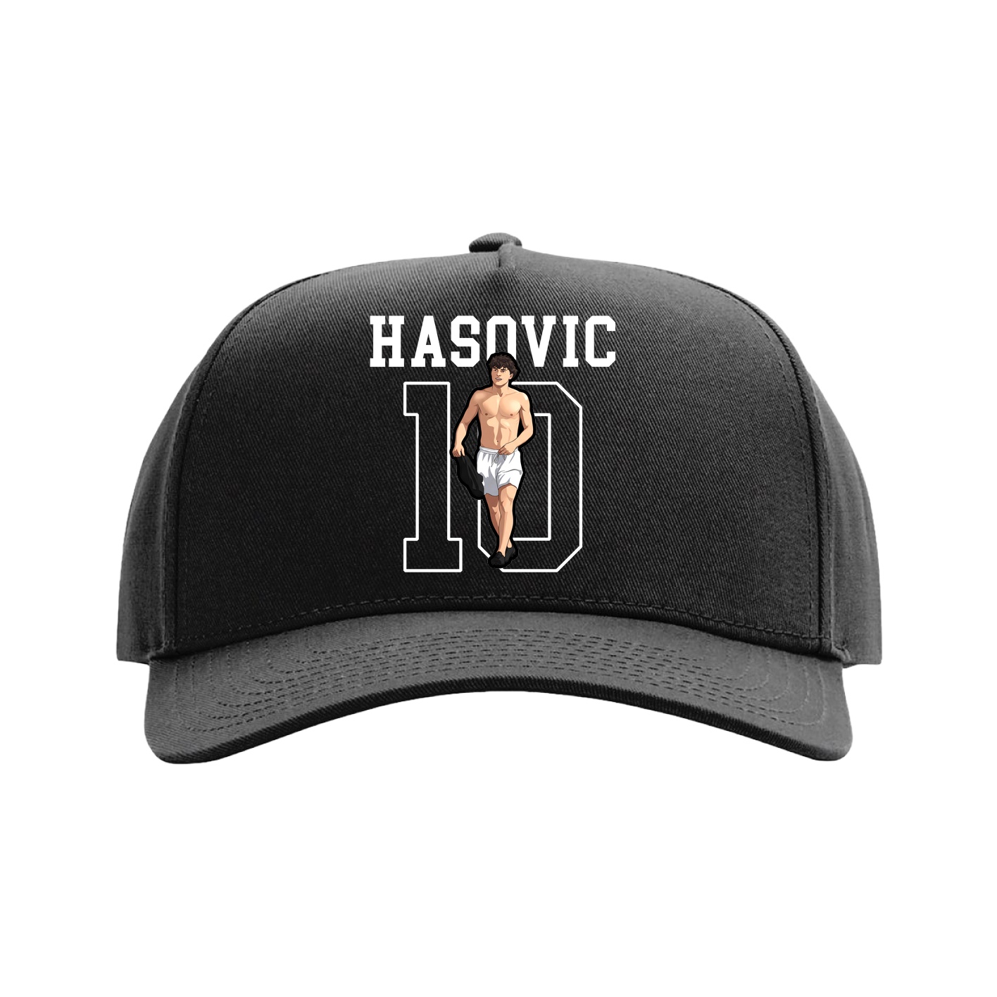Full Fabric Five-Panel Champ Cap — Shirsey in Black