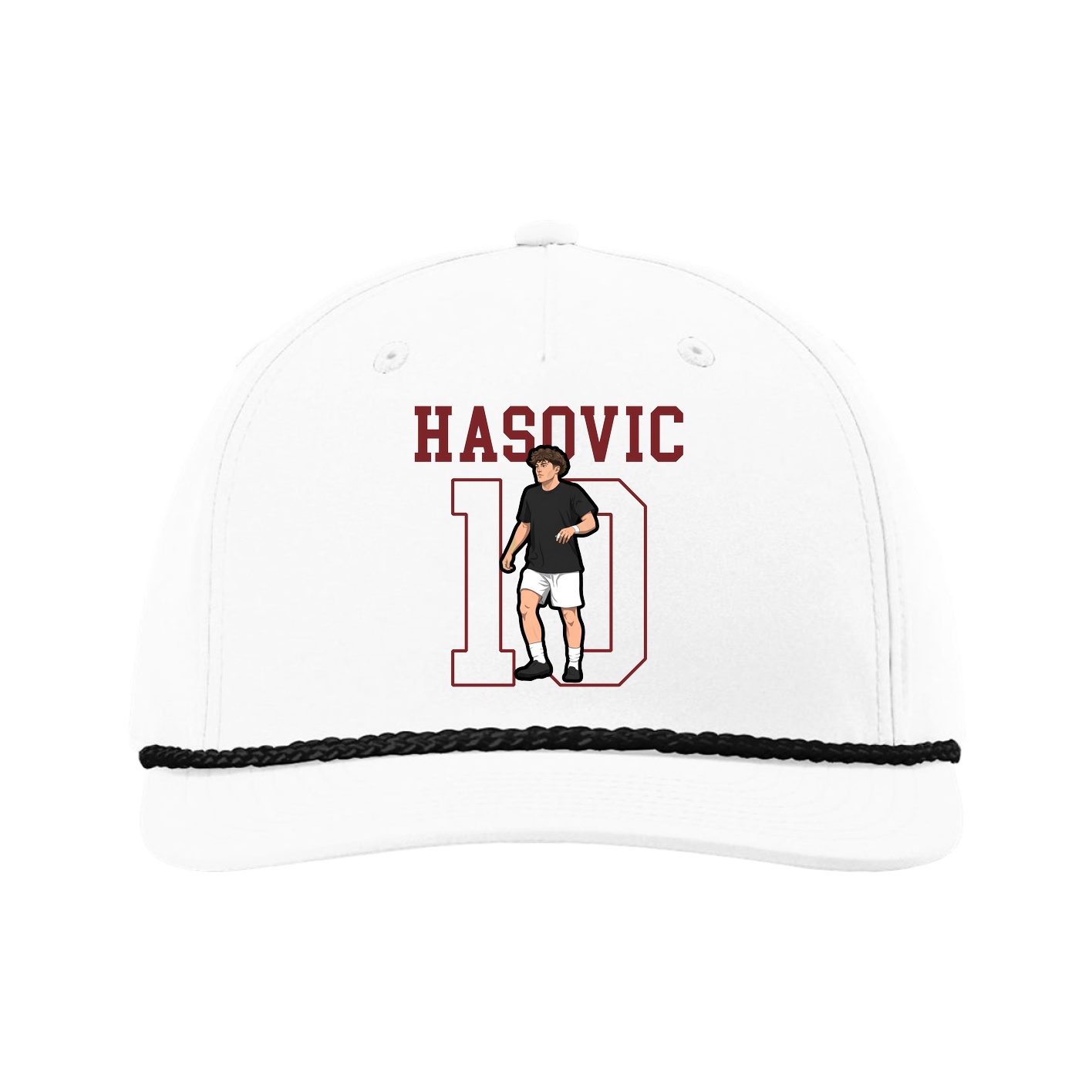 Five-Panel Classic Rope Cap — Shirsey in White