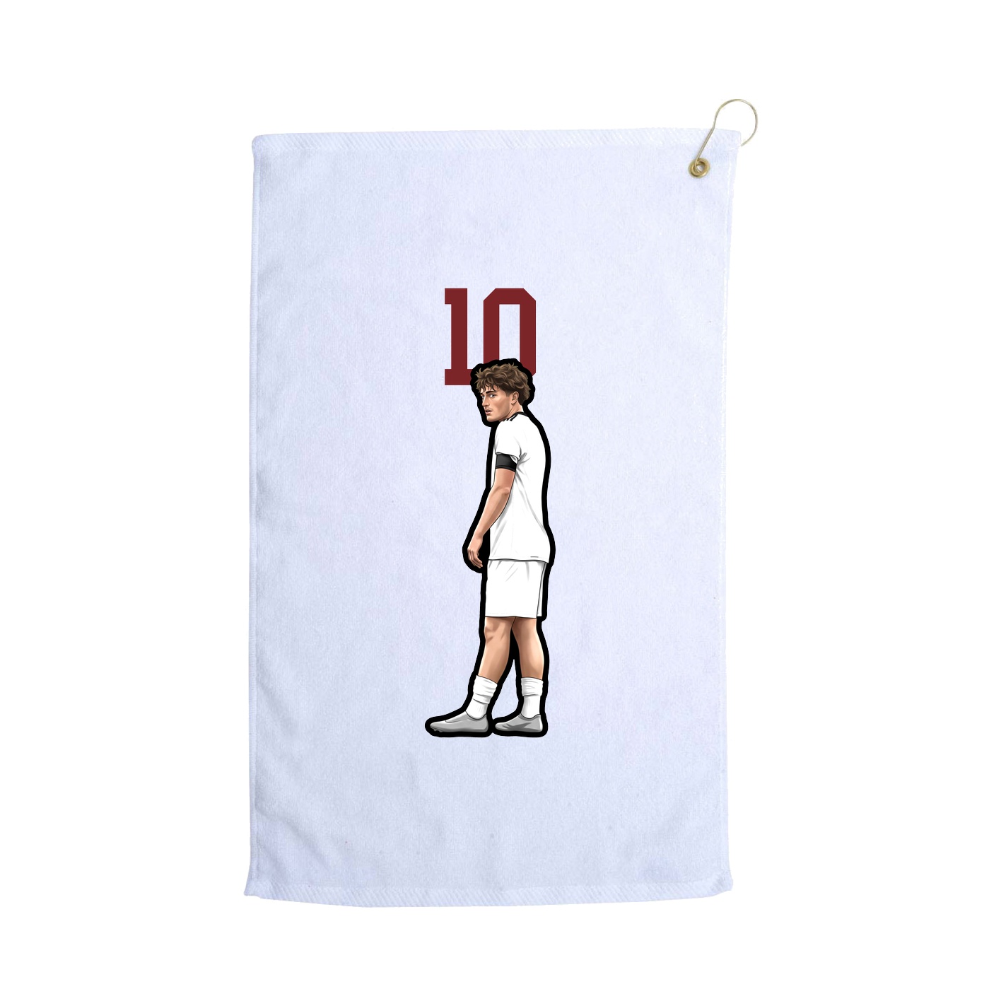 Golf Towel — Number Top in White