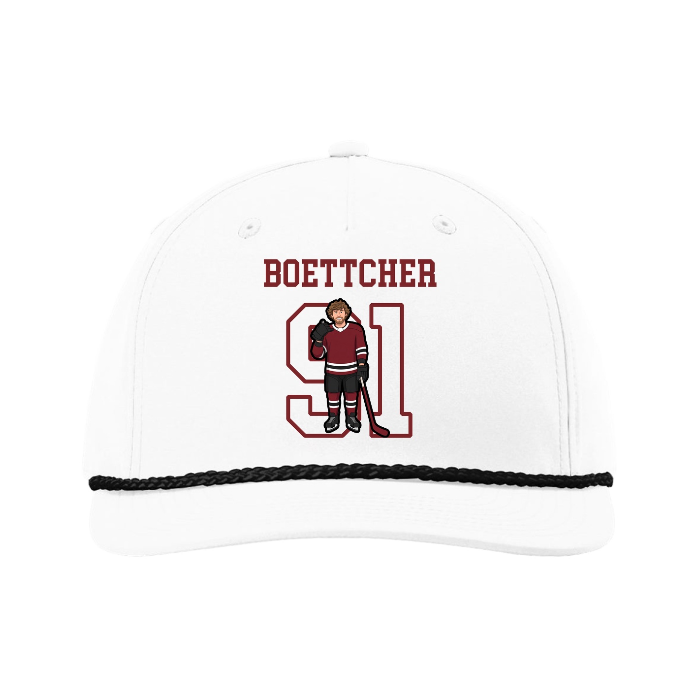 Five-Panel Classic Rope Cap — Shirsey in White