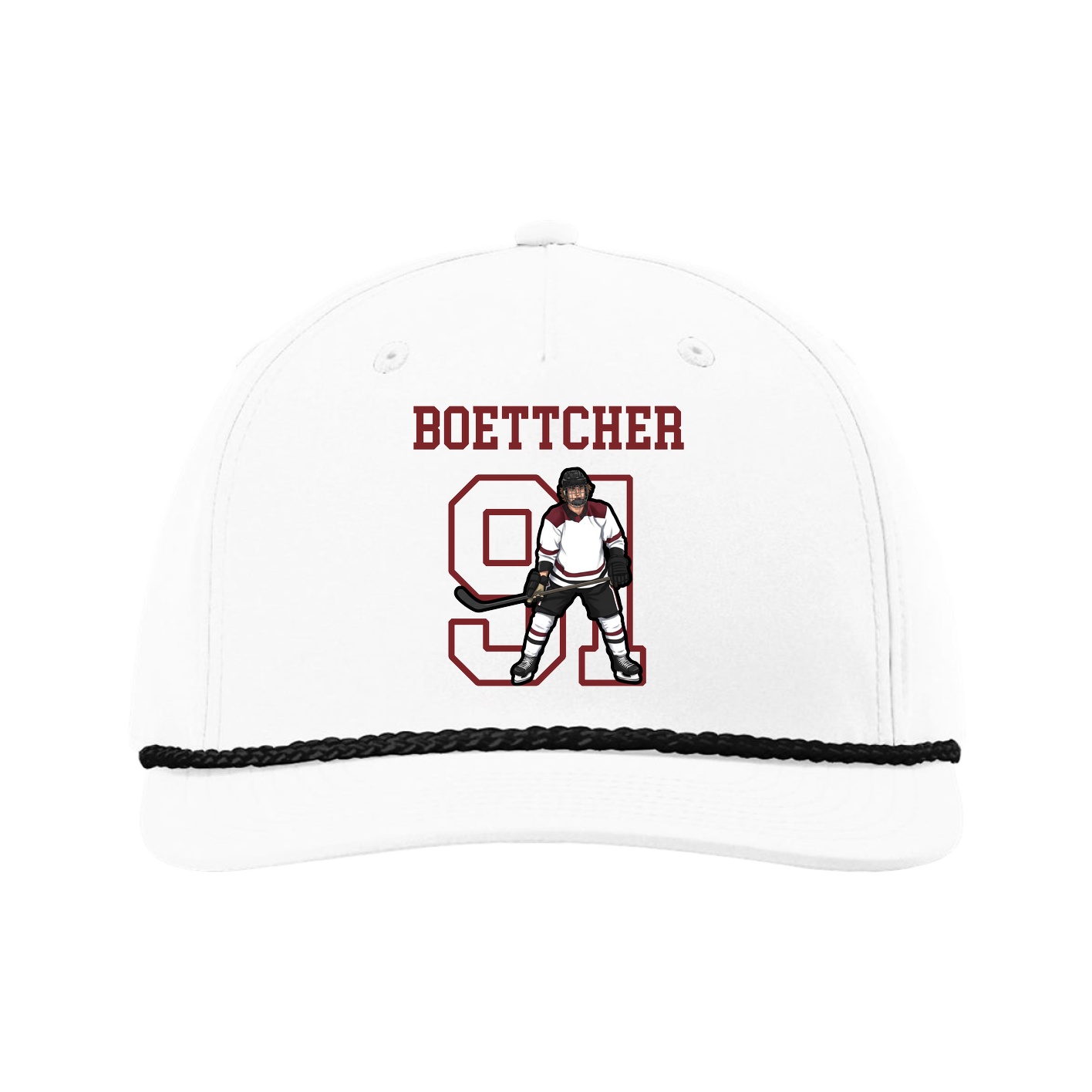 Five-Panel Classic Rope Cap — Shirsey in White