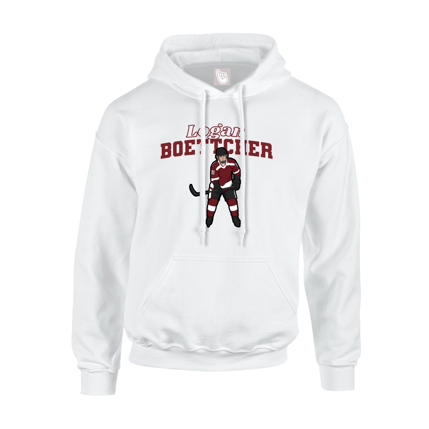Hoodie — Name Arch in White