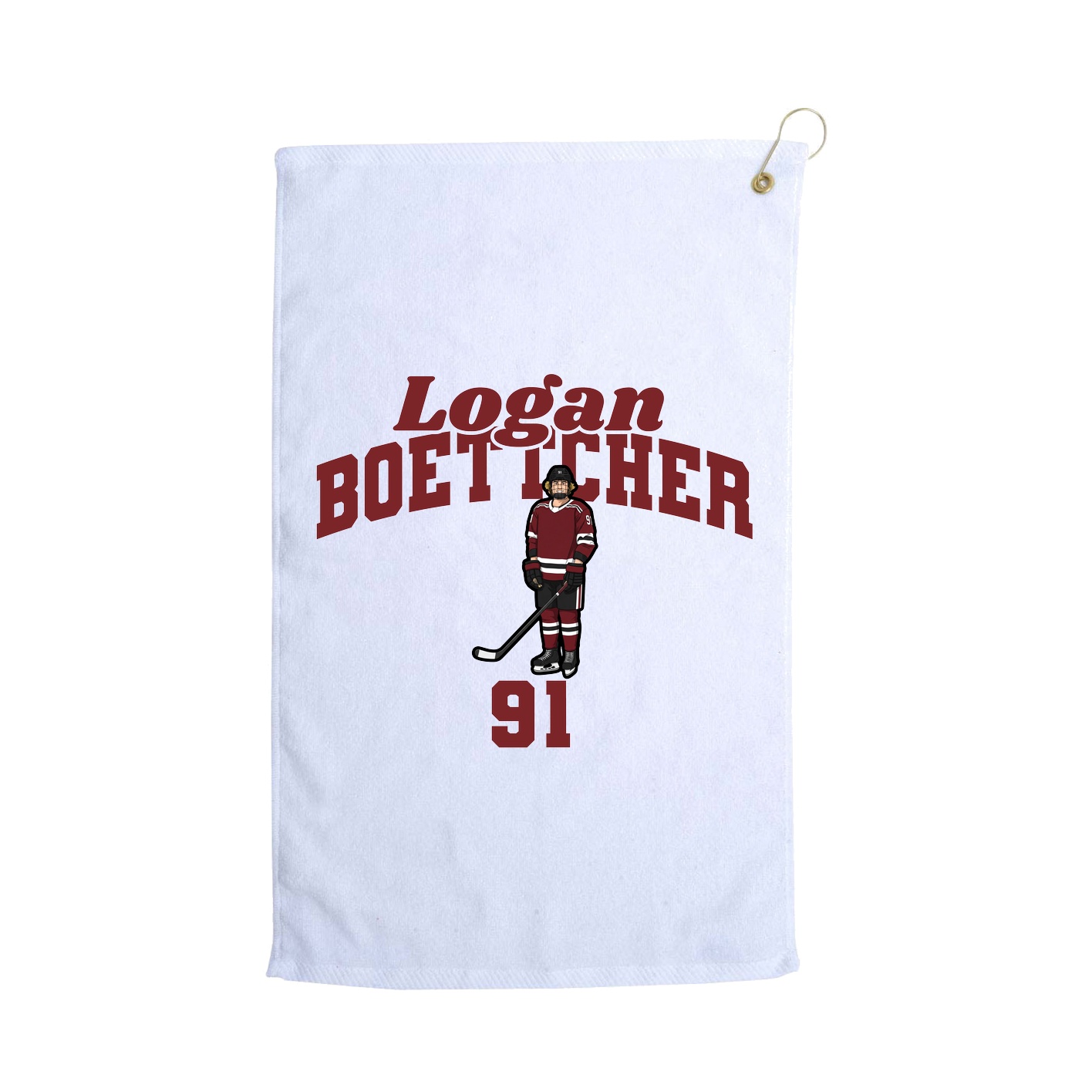 Golf Towel — Signature Arch in White