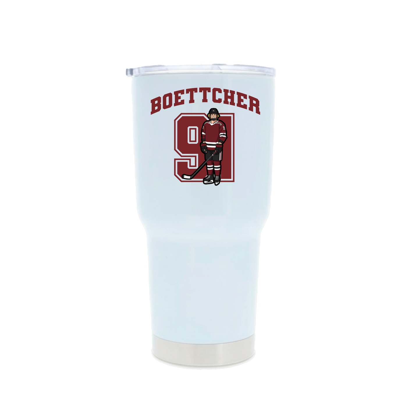 30oz Stainless Steel Tumbler — Number in White
