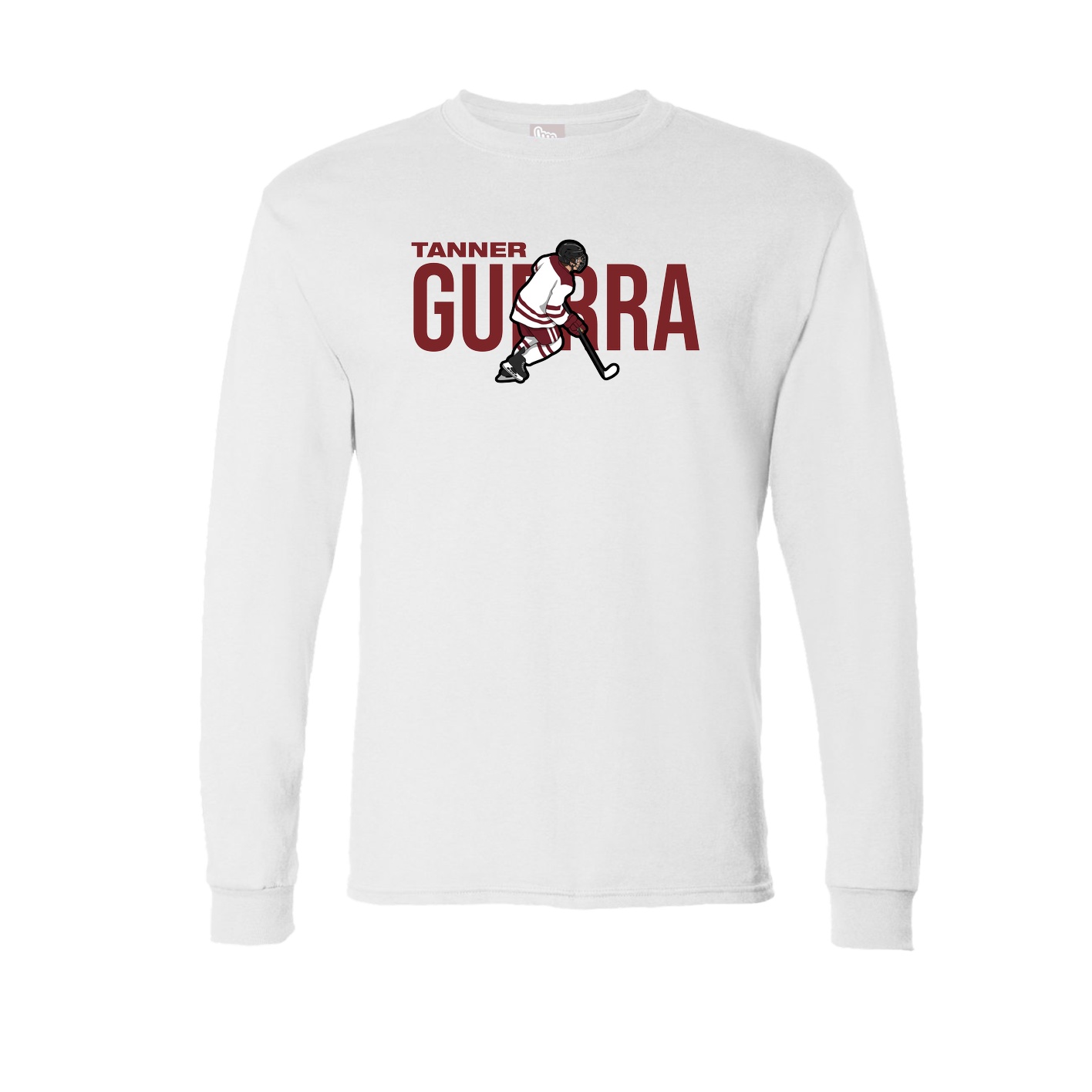 Long Sleeve Tee — Player Name in White