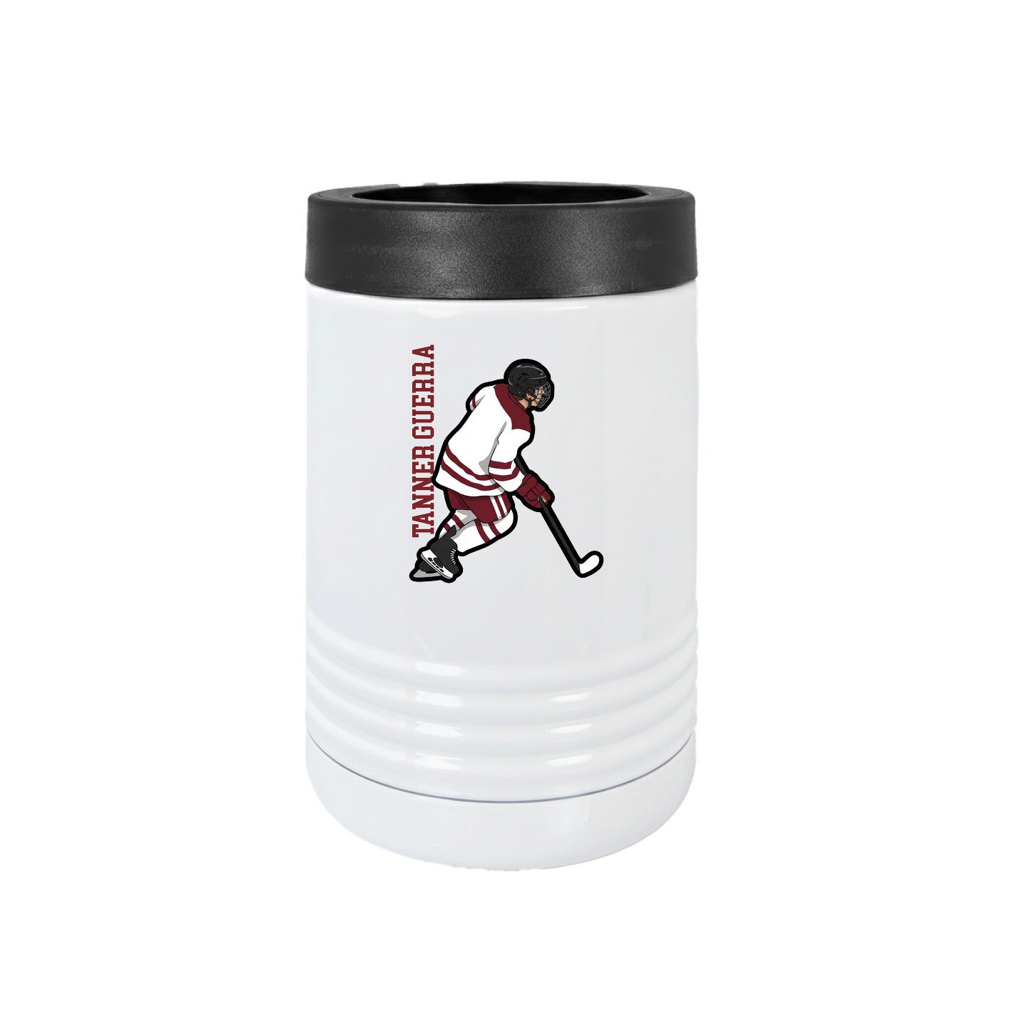 Beverage Holder — Name Vertical in White