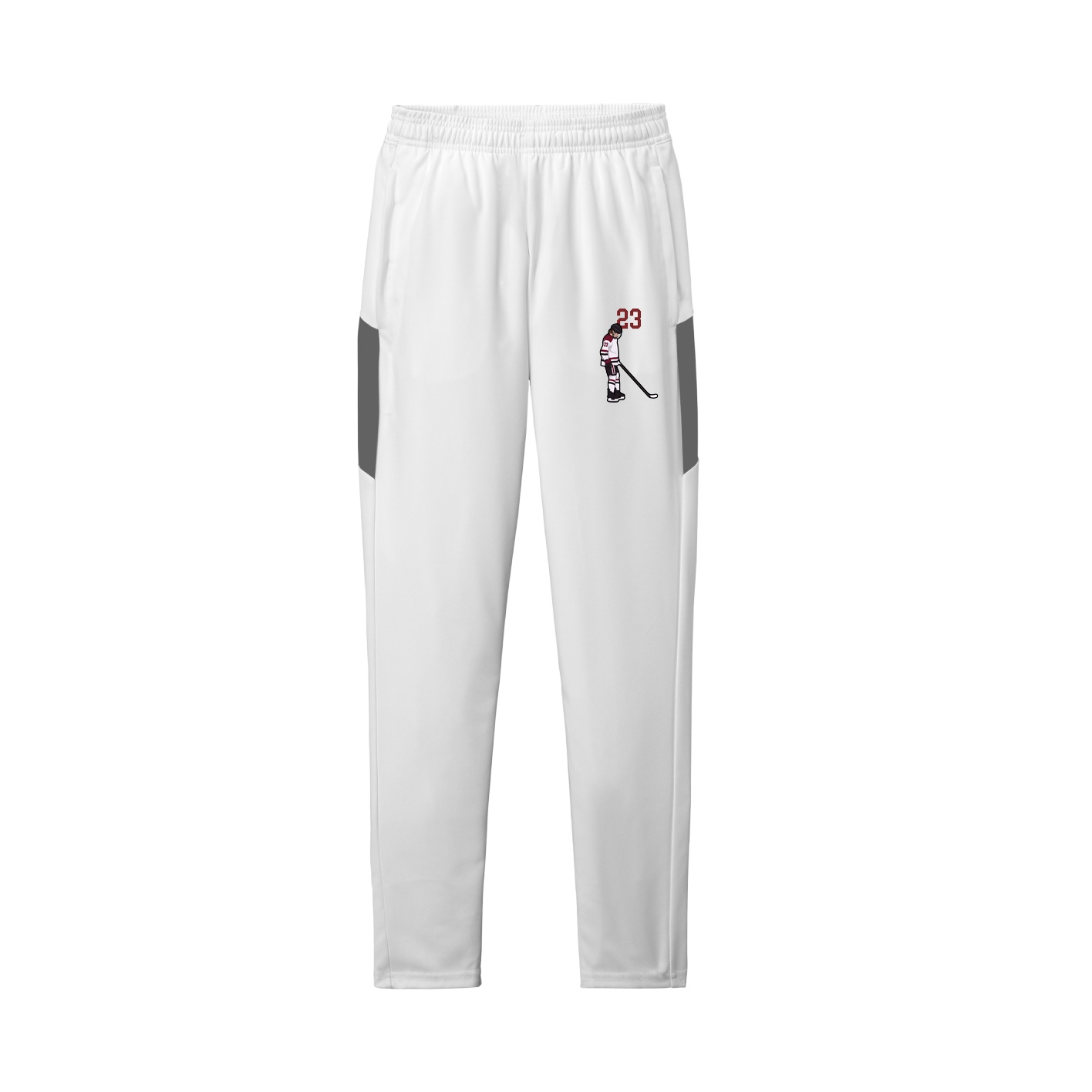 Team Travel Pant — Number Top in White/Grey