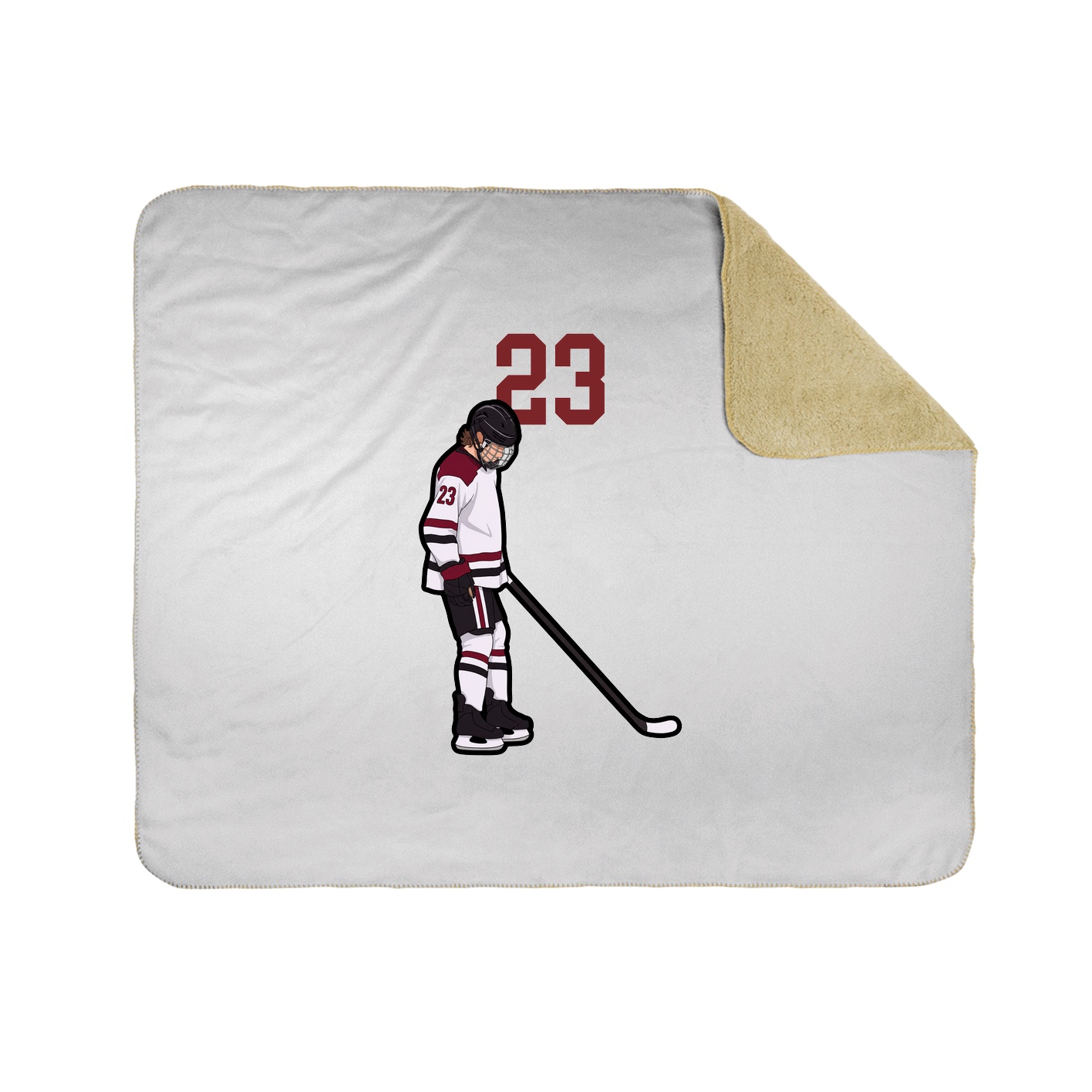 Throw Blanket — Number Top in White