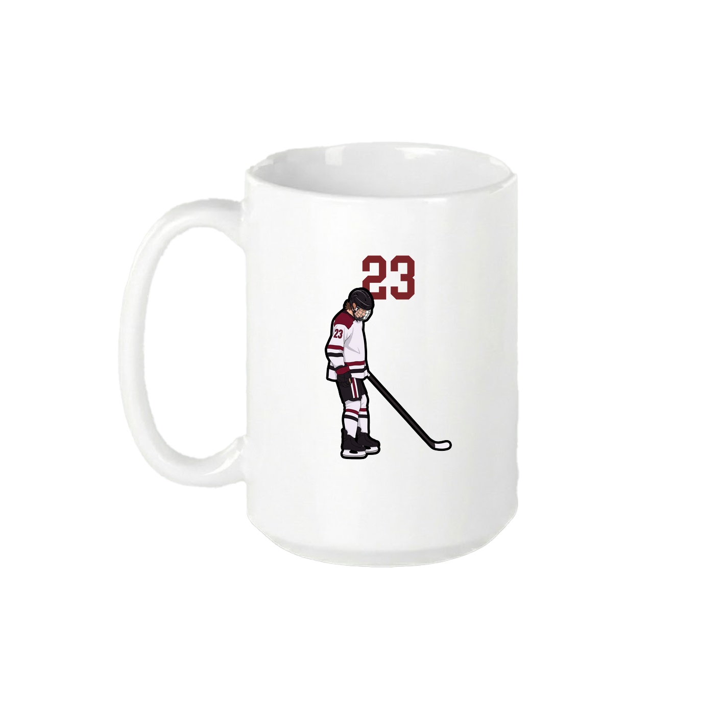 15oz Coffee Mug — Number Top in White