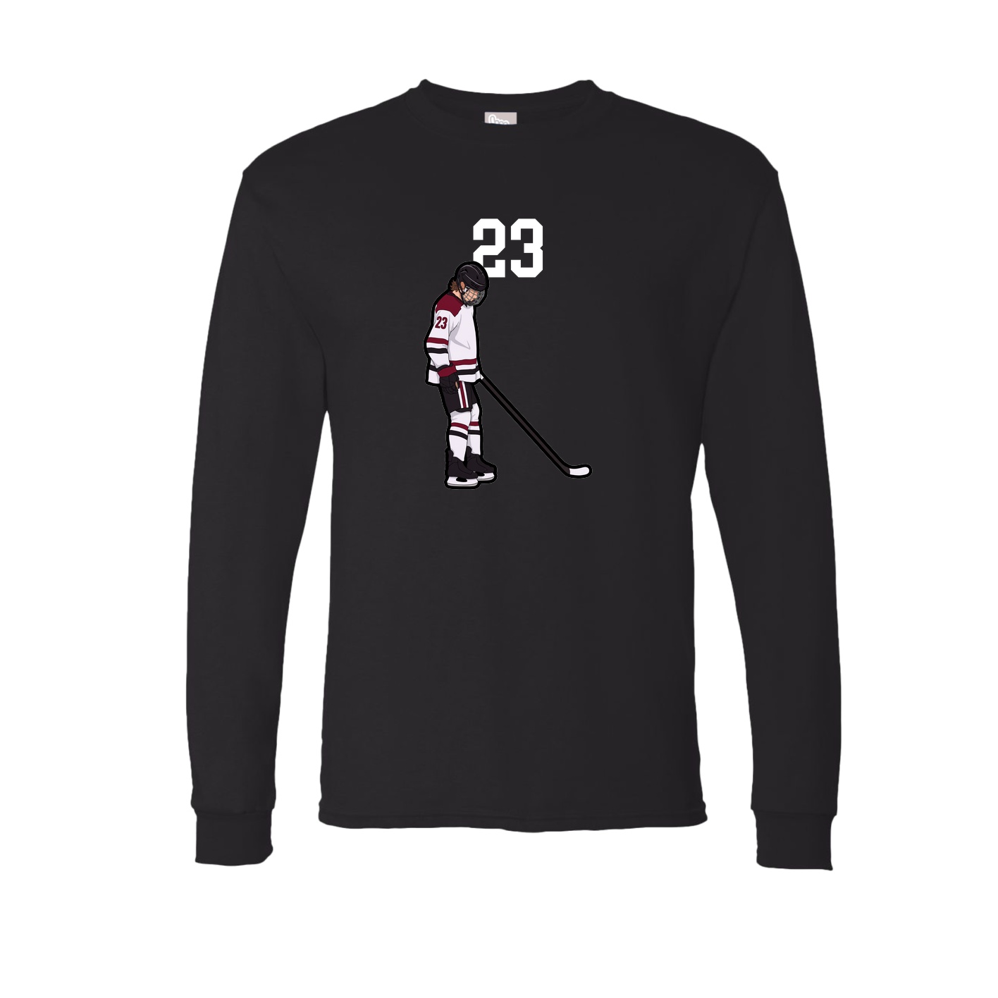 Long Sleeve Tee — Number Top in Black