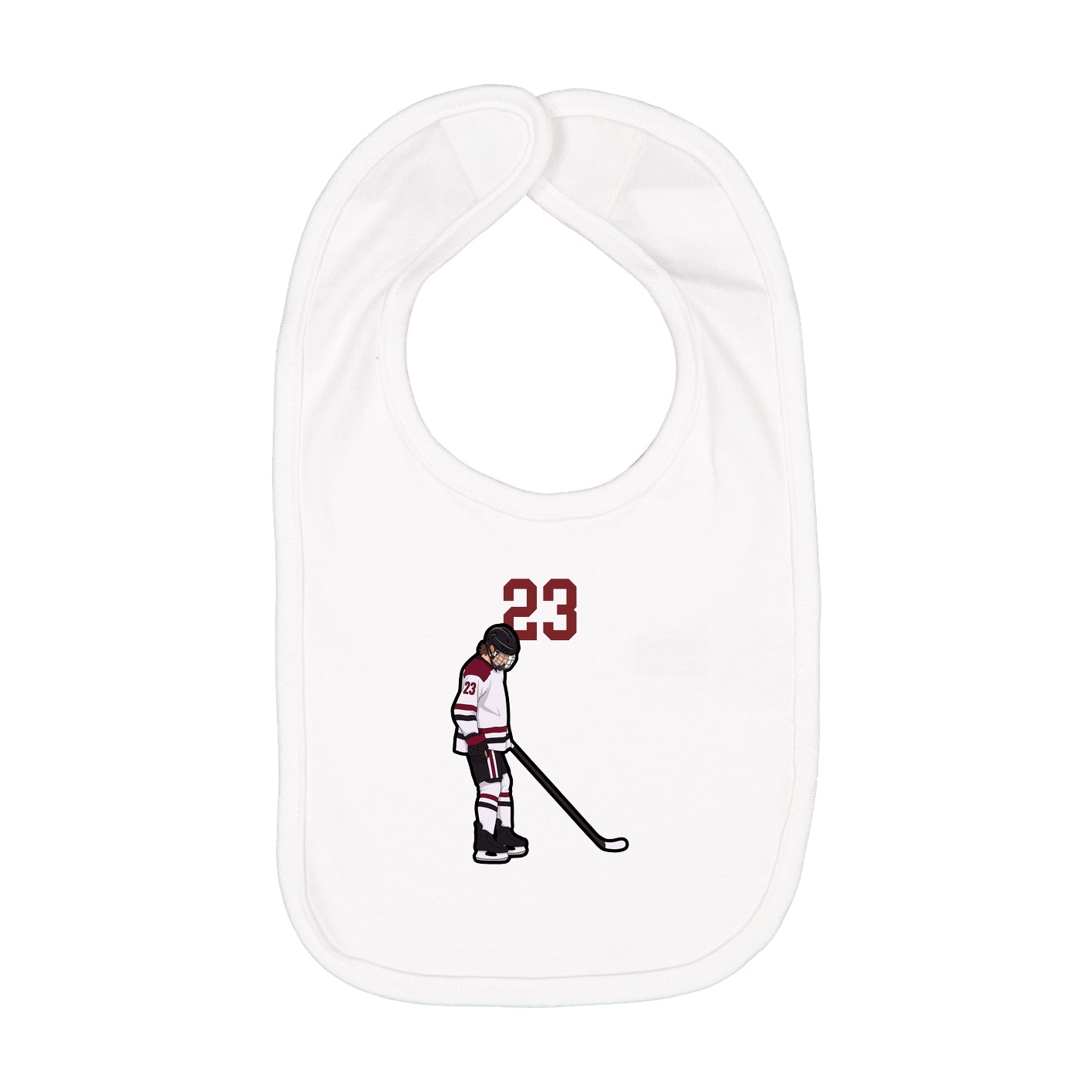 Infant Bib — Number Top in White
