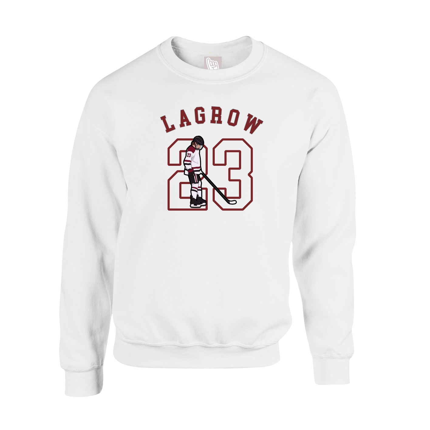Fleece Crew — Shirsey Arch in White