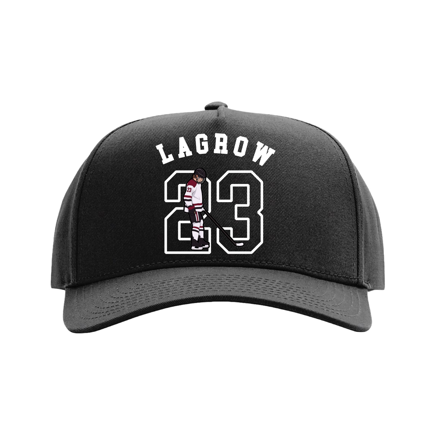 Full Fabric Five-Panel Champ Cap — Shirsey Arch in Black