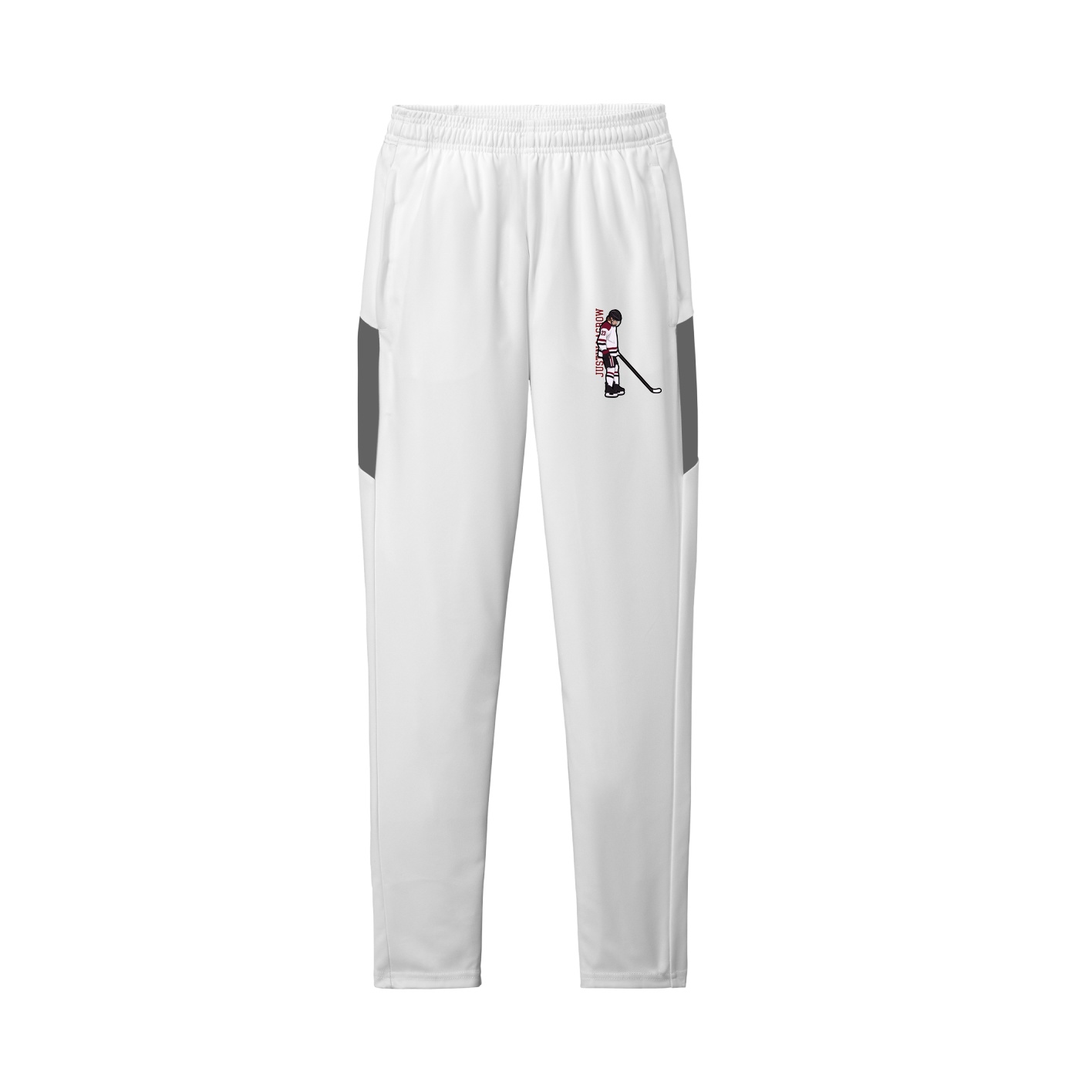 Team Travel Pant — Name Vertical in White/Grey