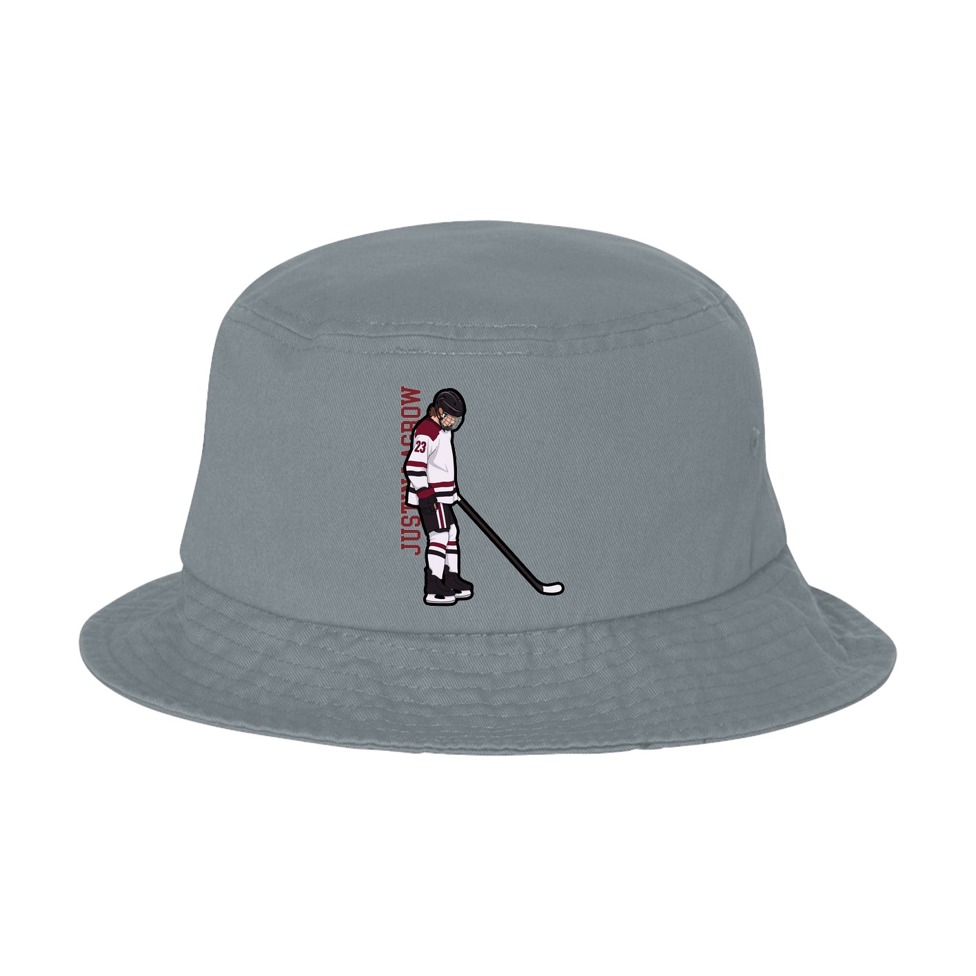Bucket Cap — Name Vertical in Grey