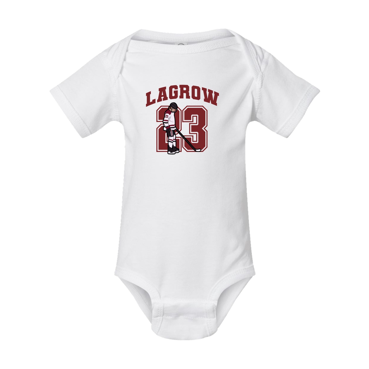 Baby Onesie — Number in White