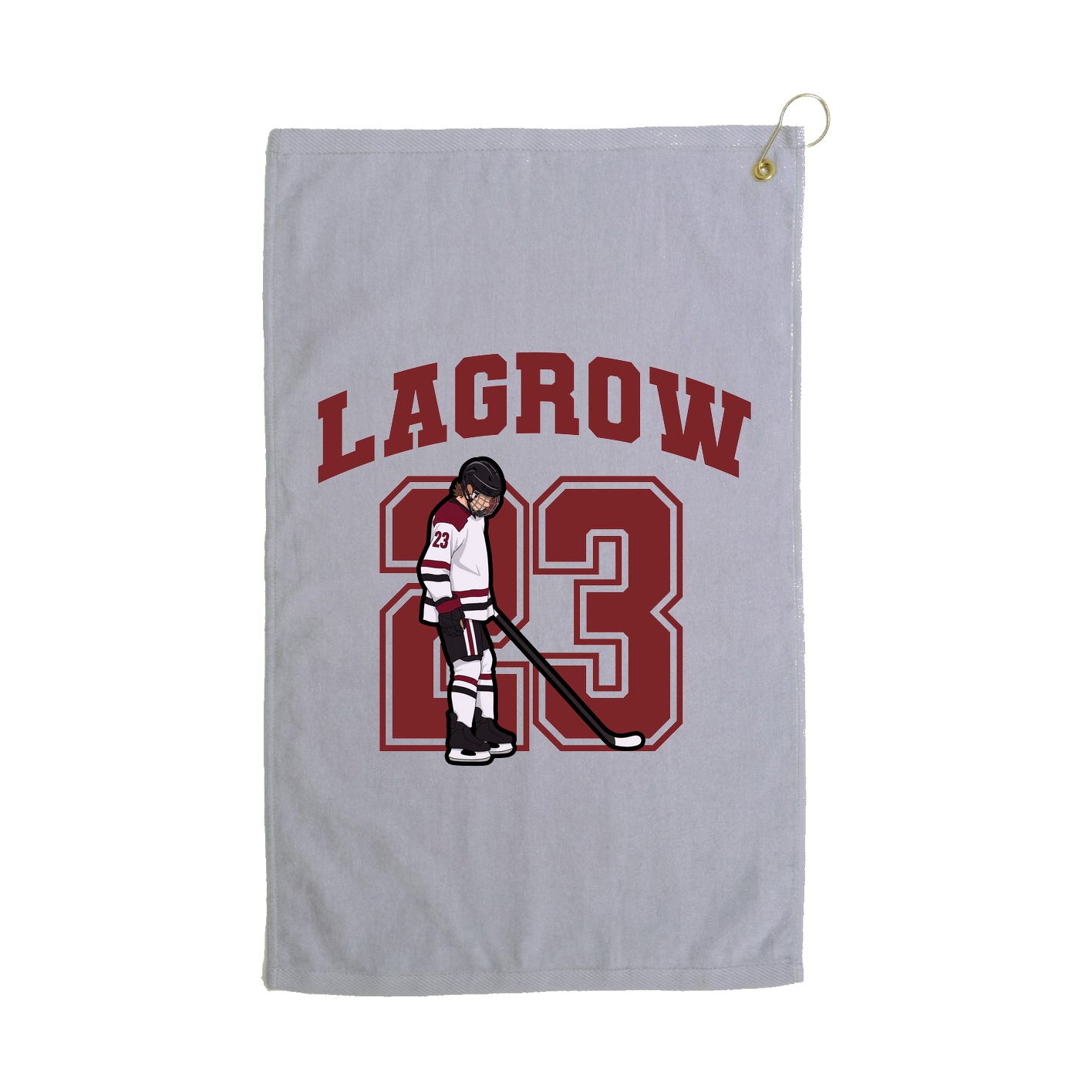 Golf Towel — Number in Grey