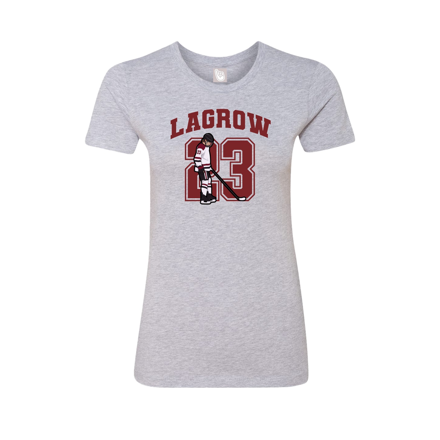 Fitted Women's Tee — Number in Grey