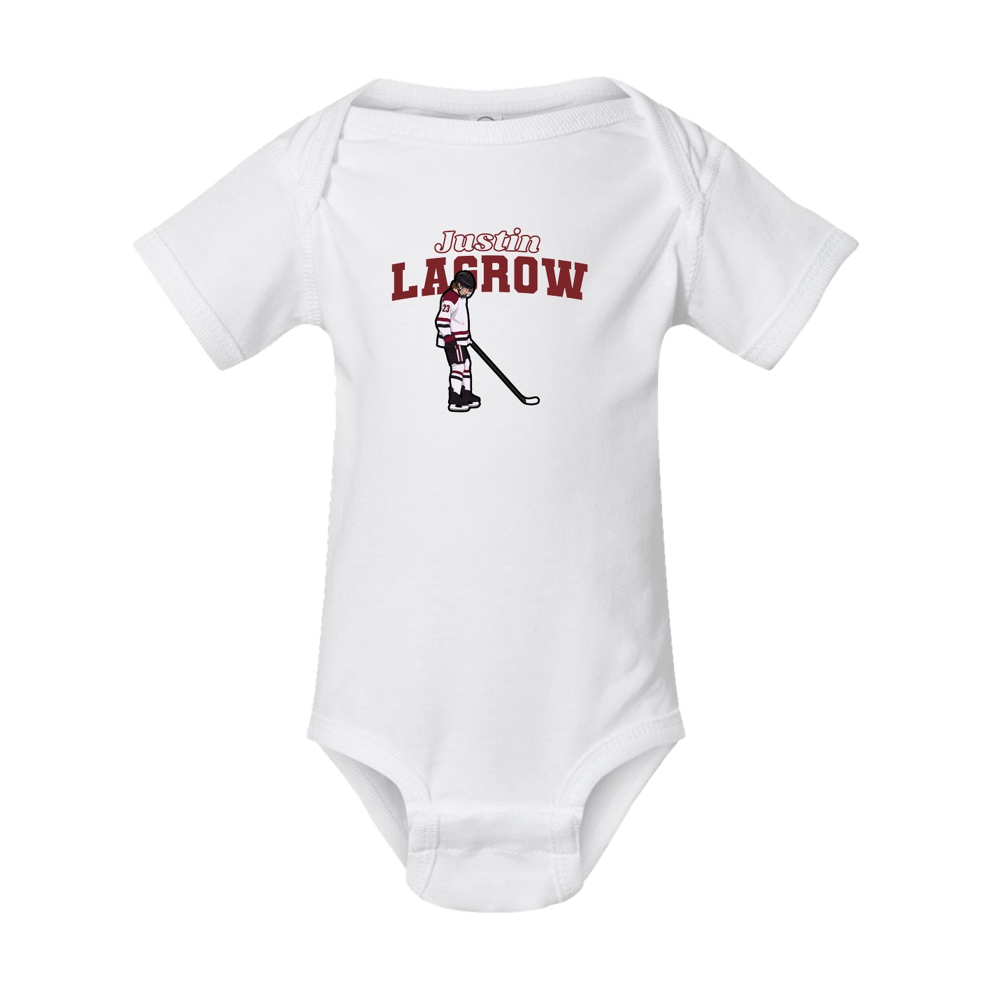Baby Onesie — Name Arch in White