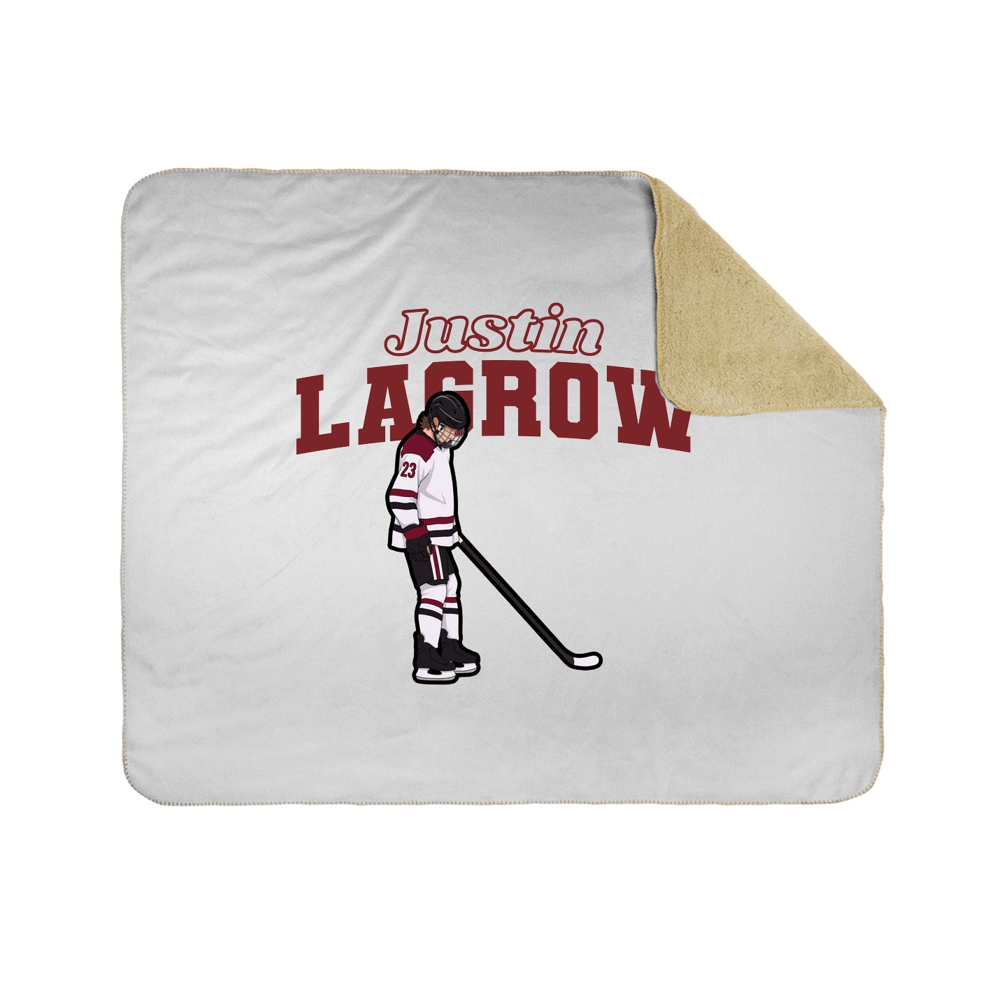 Throw Blanket — Name Arch in White