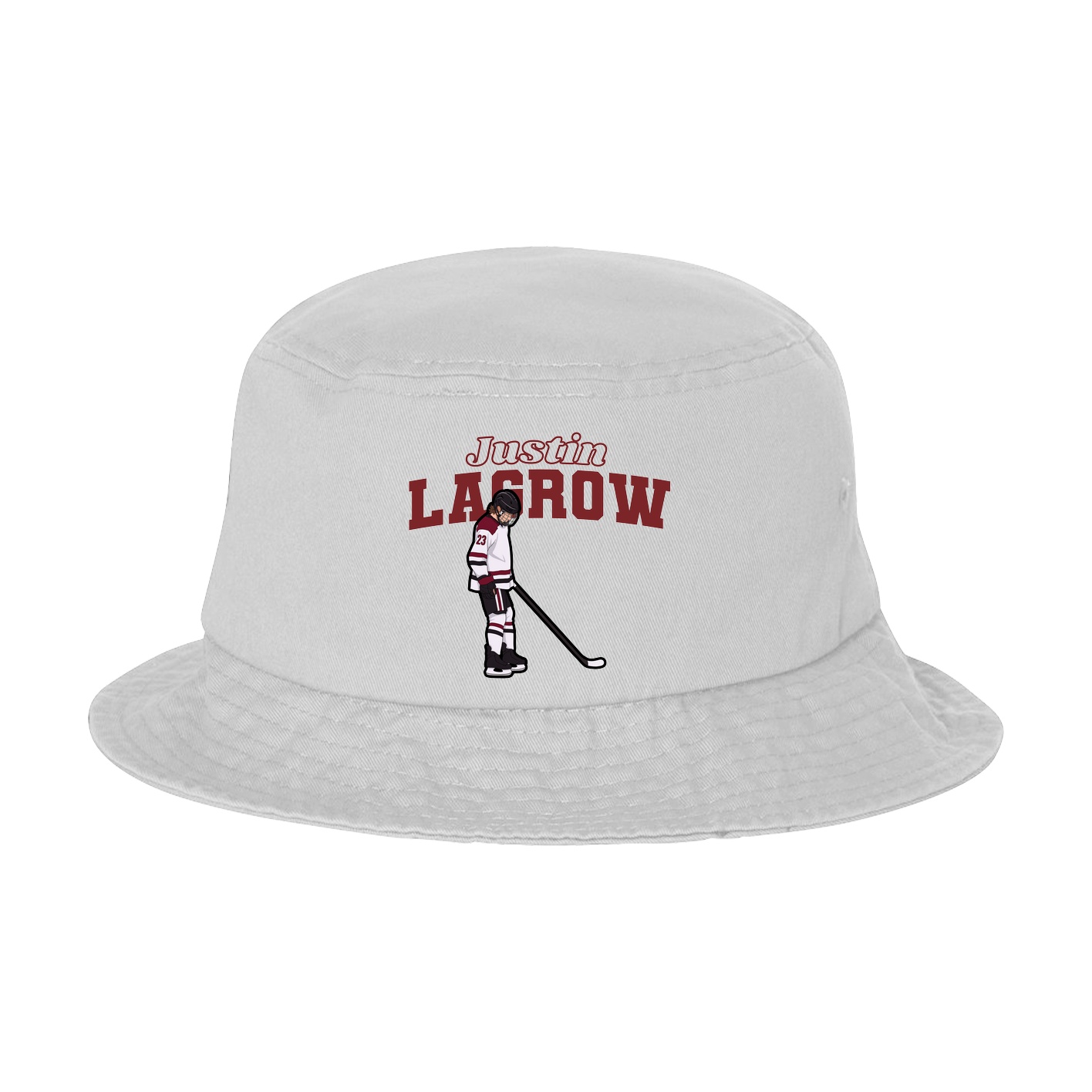 Bucket Cap — Name Arch in White