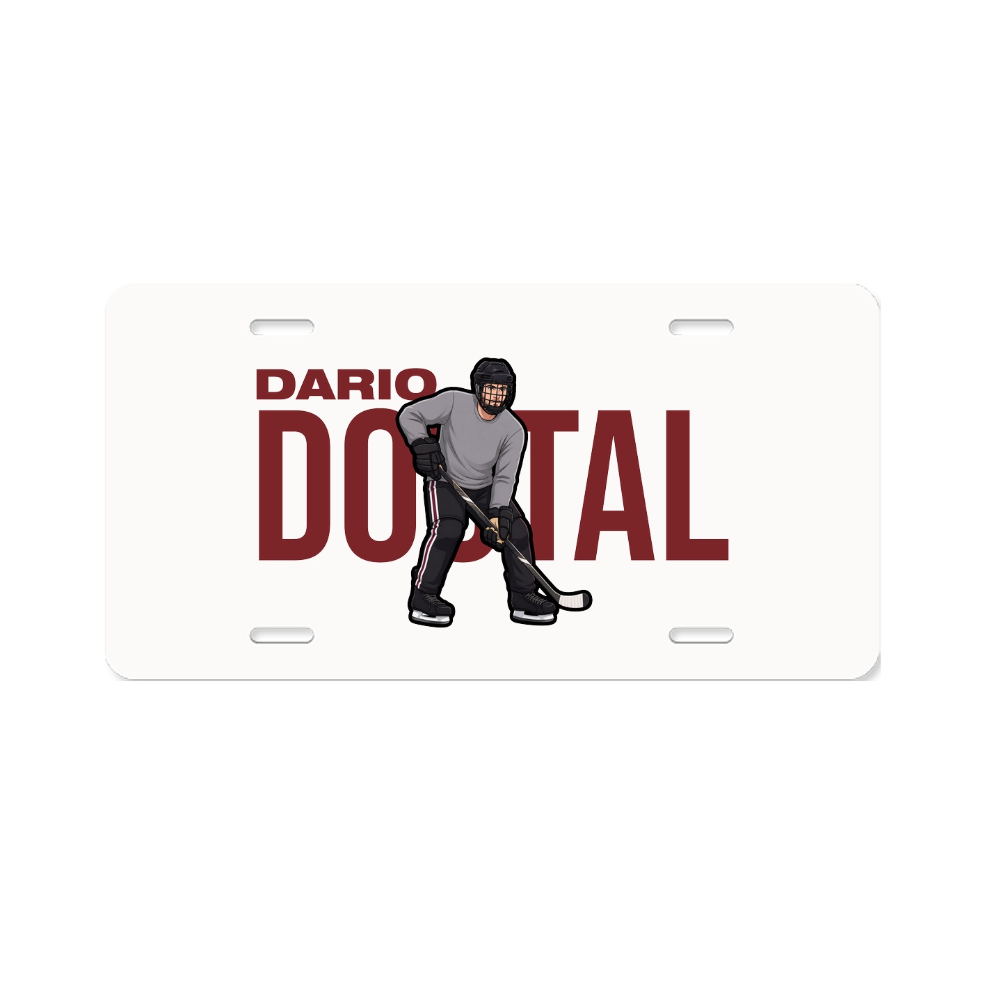 License Plate — Player Name in Classic