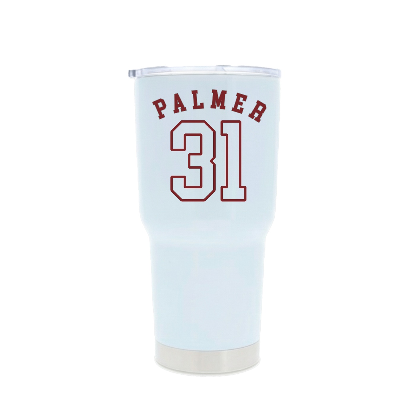 30oz Stainless Steel Tumbler — Shirsey Arch in White