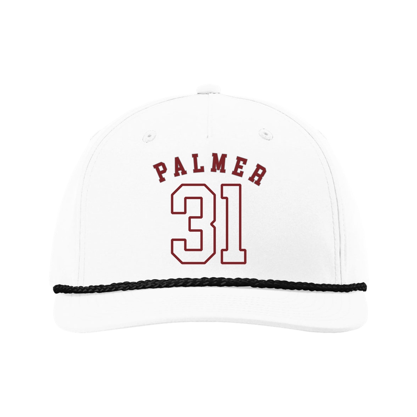 Five-Panel Classic Rope Cap — Shirsey Arch in White