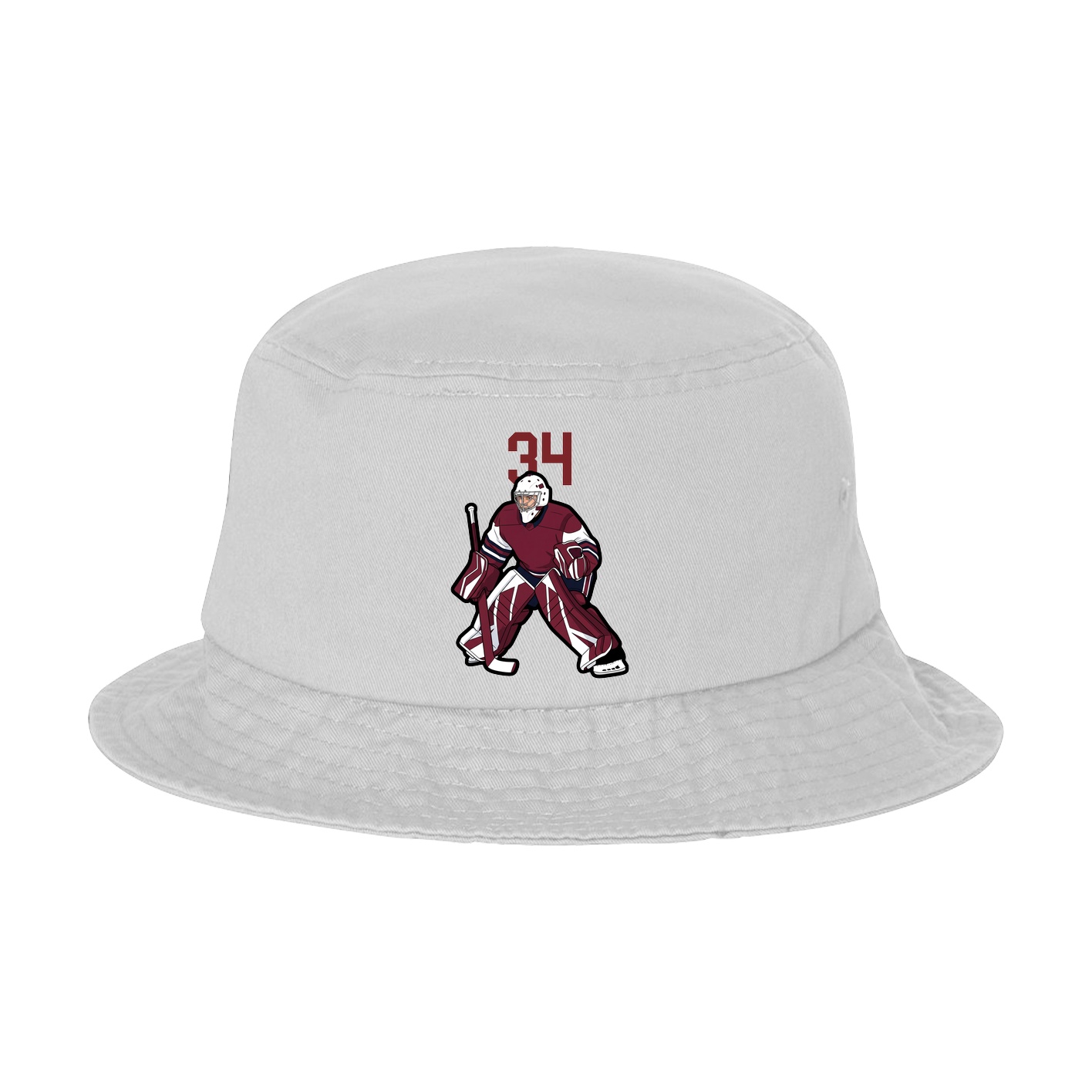 Bucket Cap — Number Top in White