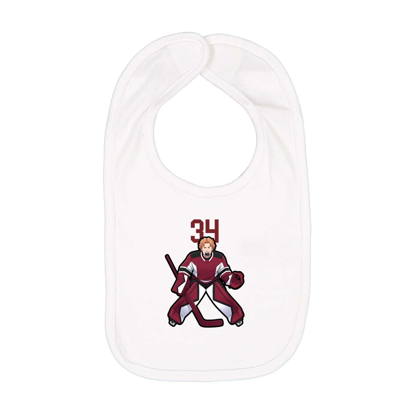 Infant Bib — Number Top in White