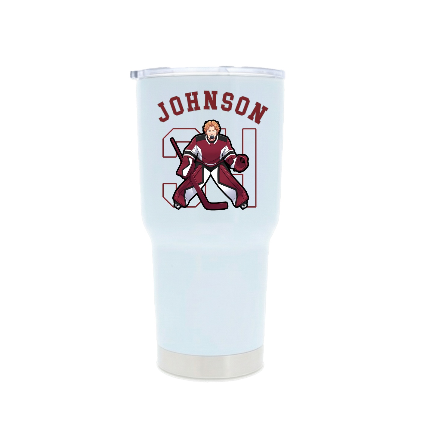 30oz Stainless Steel Tumbler — Shirsey Arch in White