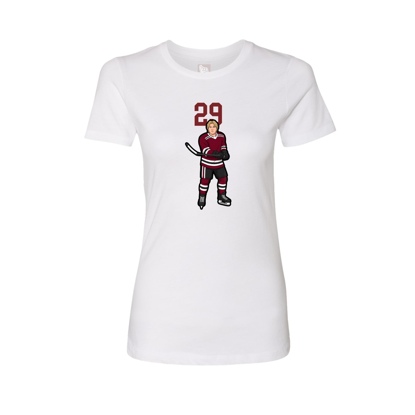 Fitted Women's Tee — Number Top in White