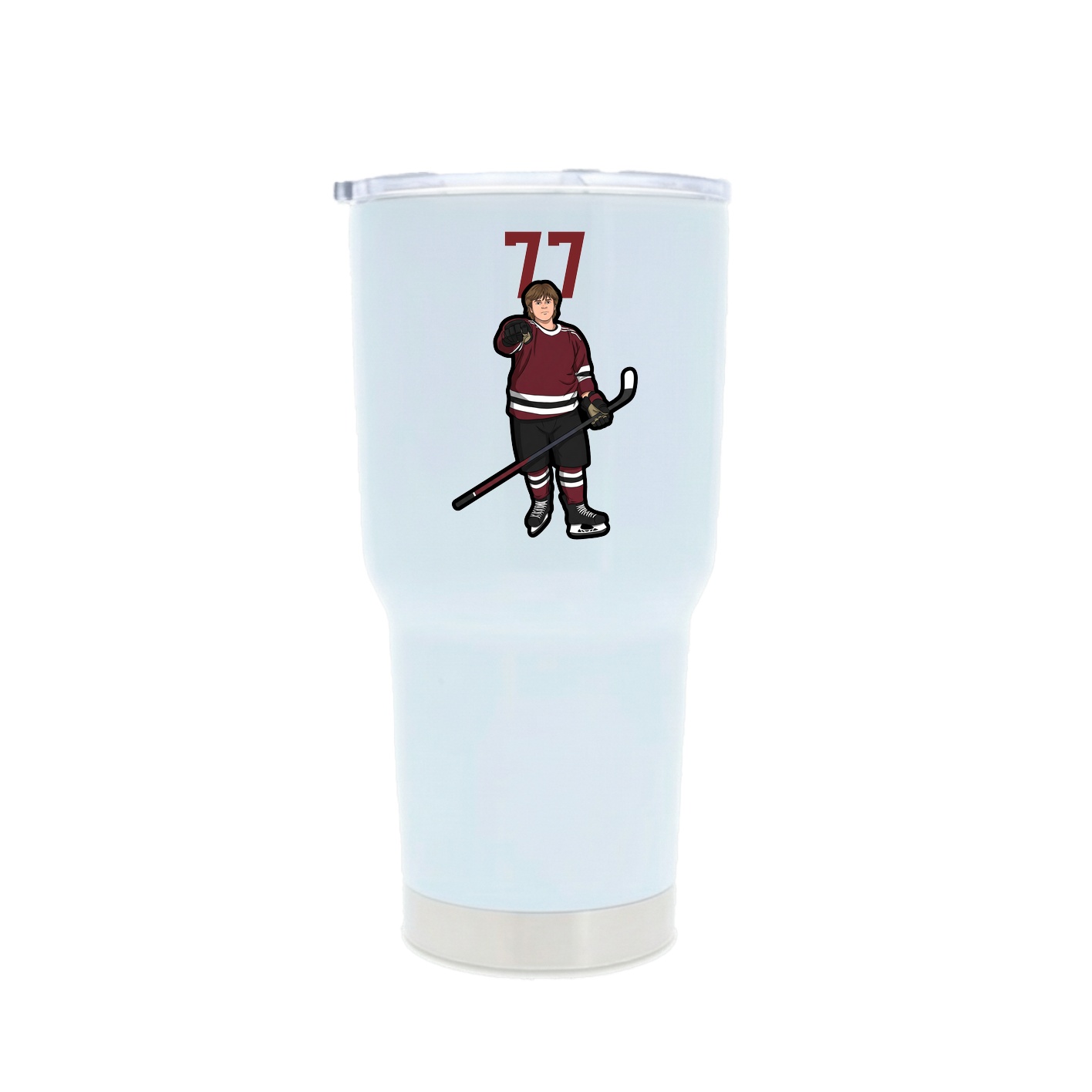 30oz Stainless Steel Tumbler — Number Top in White