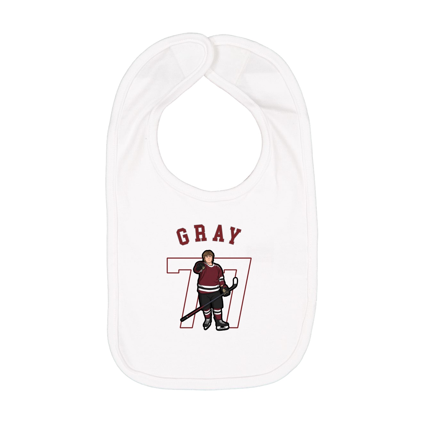 Infant Bib — Shirsey Arch in White