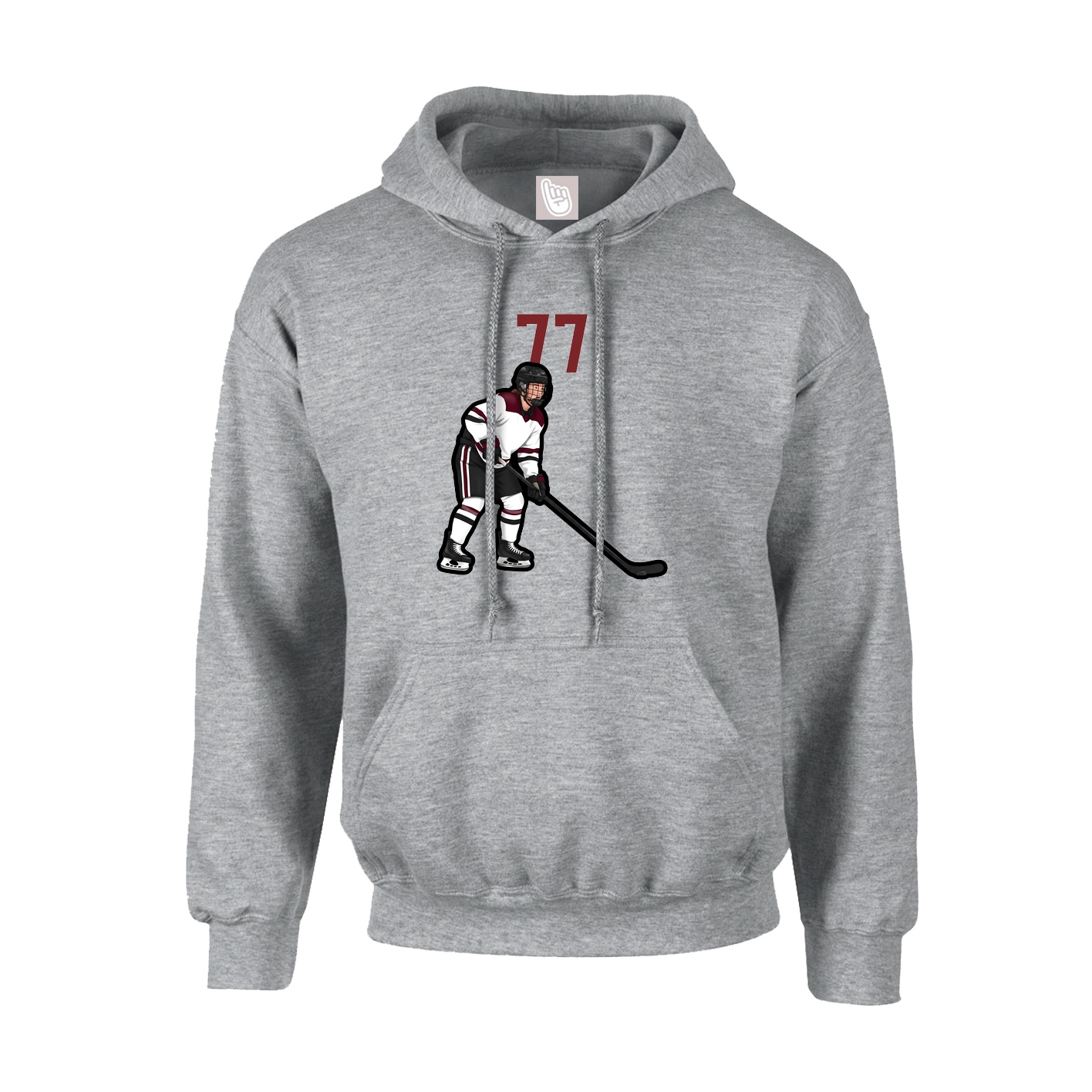 Hoodie — Number Top in Grey