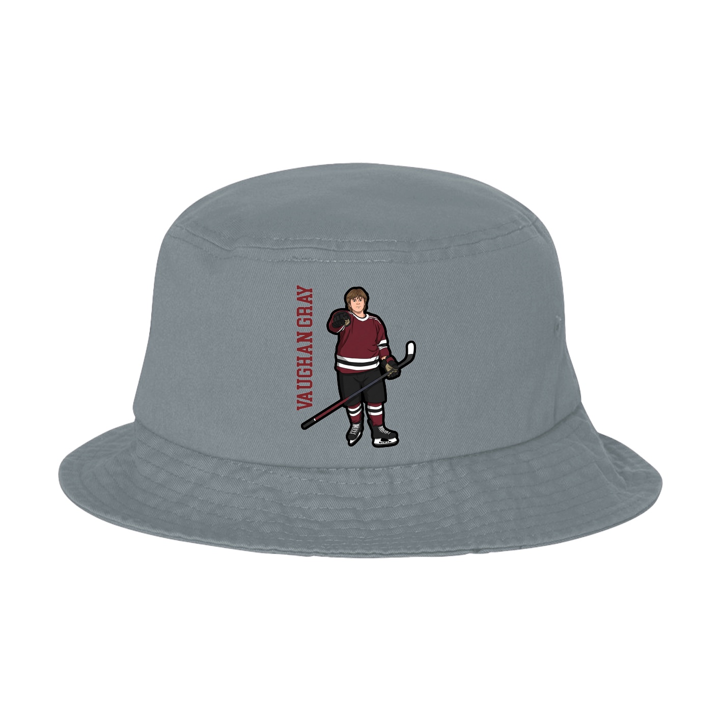 Bucket Cap — Name Vertical in Grey