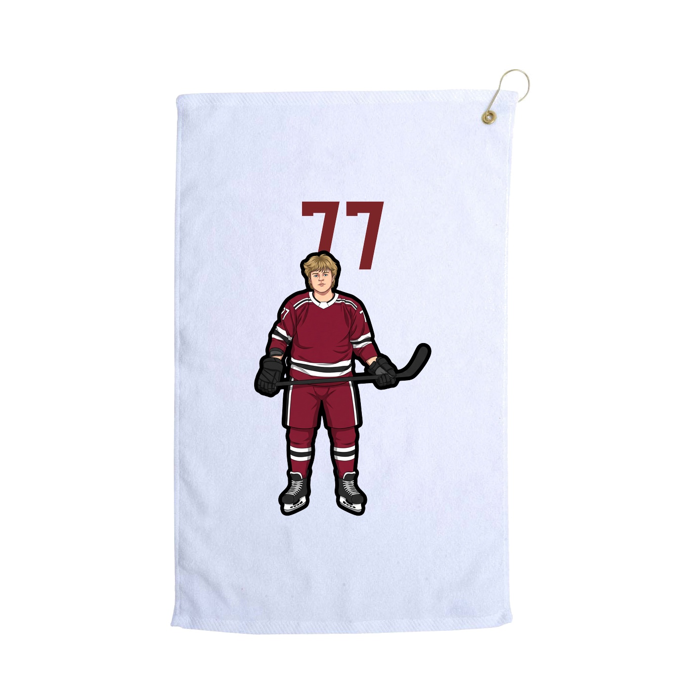 Golf Towel — Number Top in White