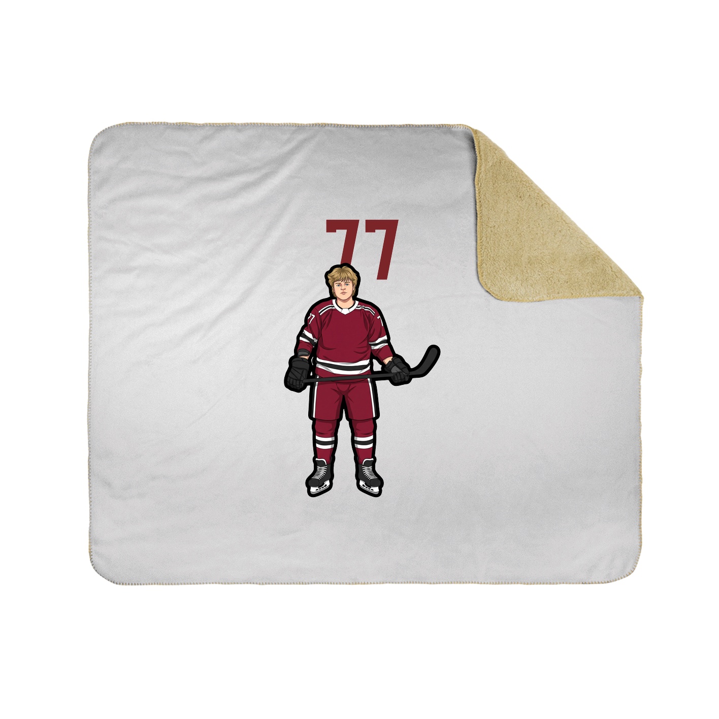 Throw Blanket — Number Top in White