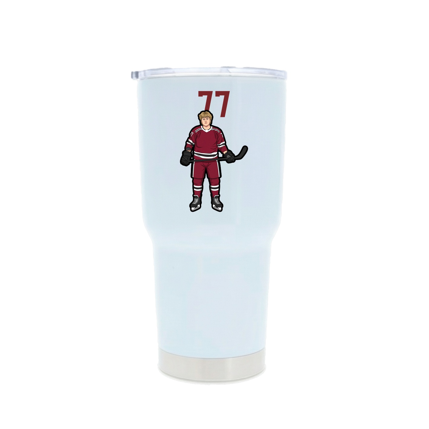 30oz Stainless Steel Tumbler — Number Top in White