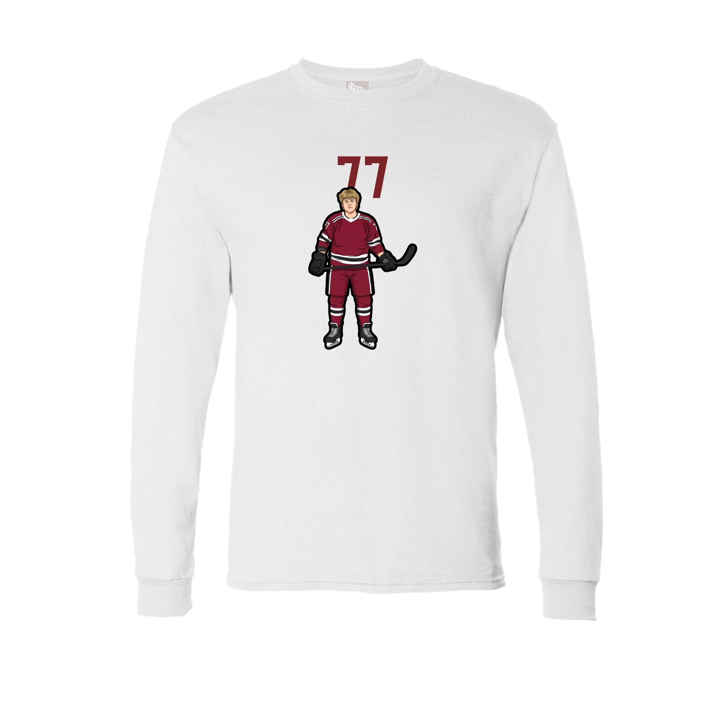 Long Sleeve Tee — Number Top in White