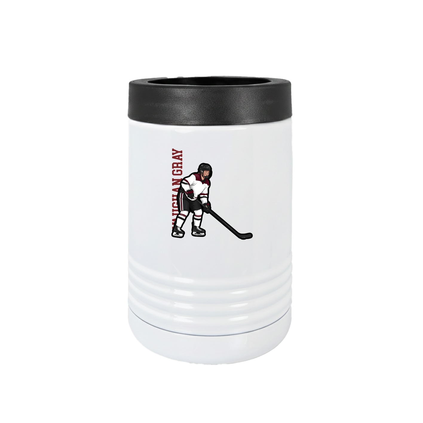 Beverage Holder — Name Vertical in White