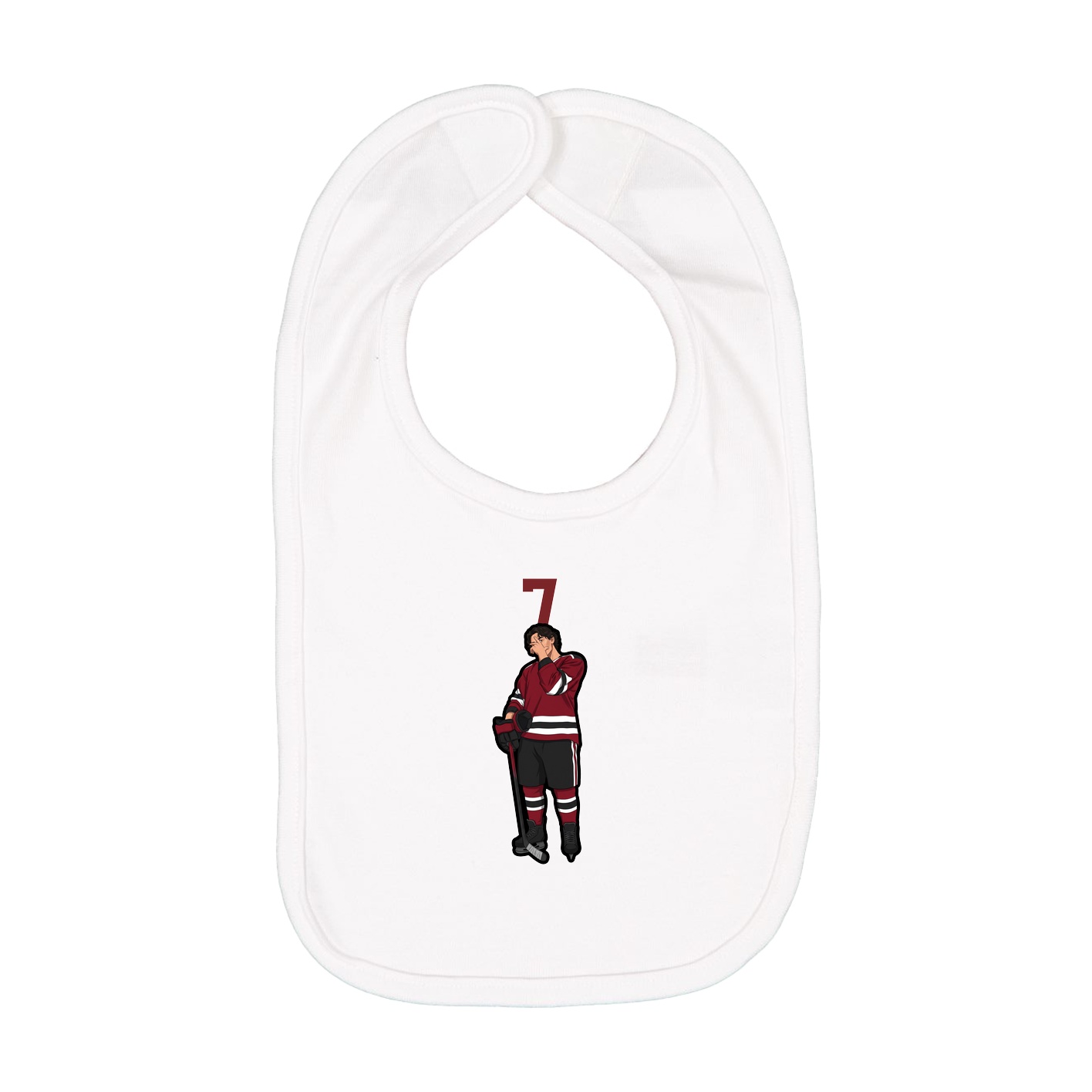 Infant Bib — Number Top in White