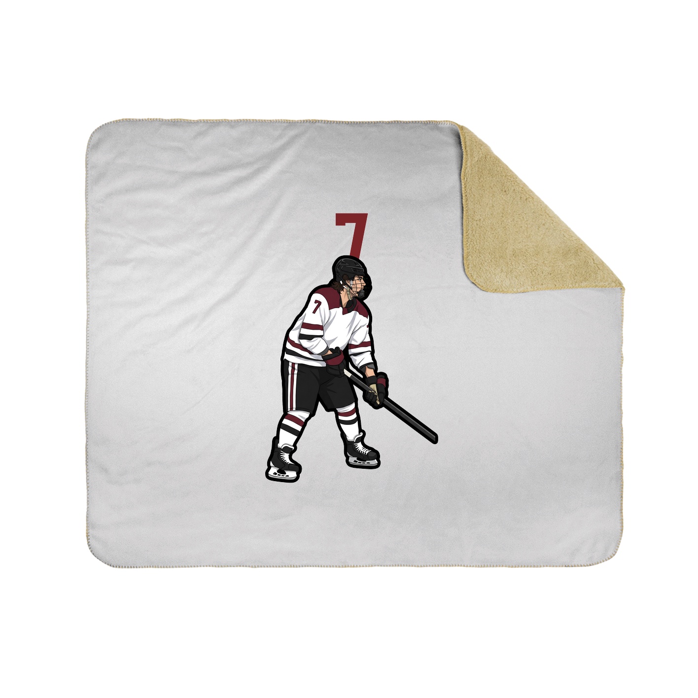 Throw Blanket — Number Top in White